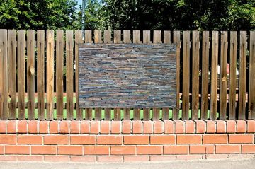 Wallario Sichtschutzzaunmatten Natursteinmauer in grau braun