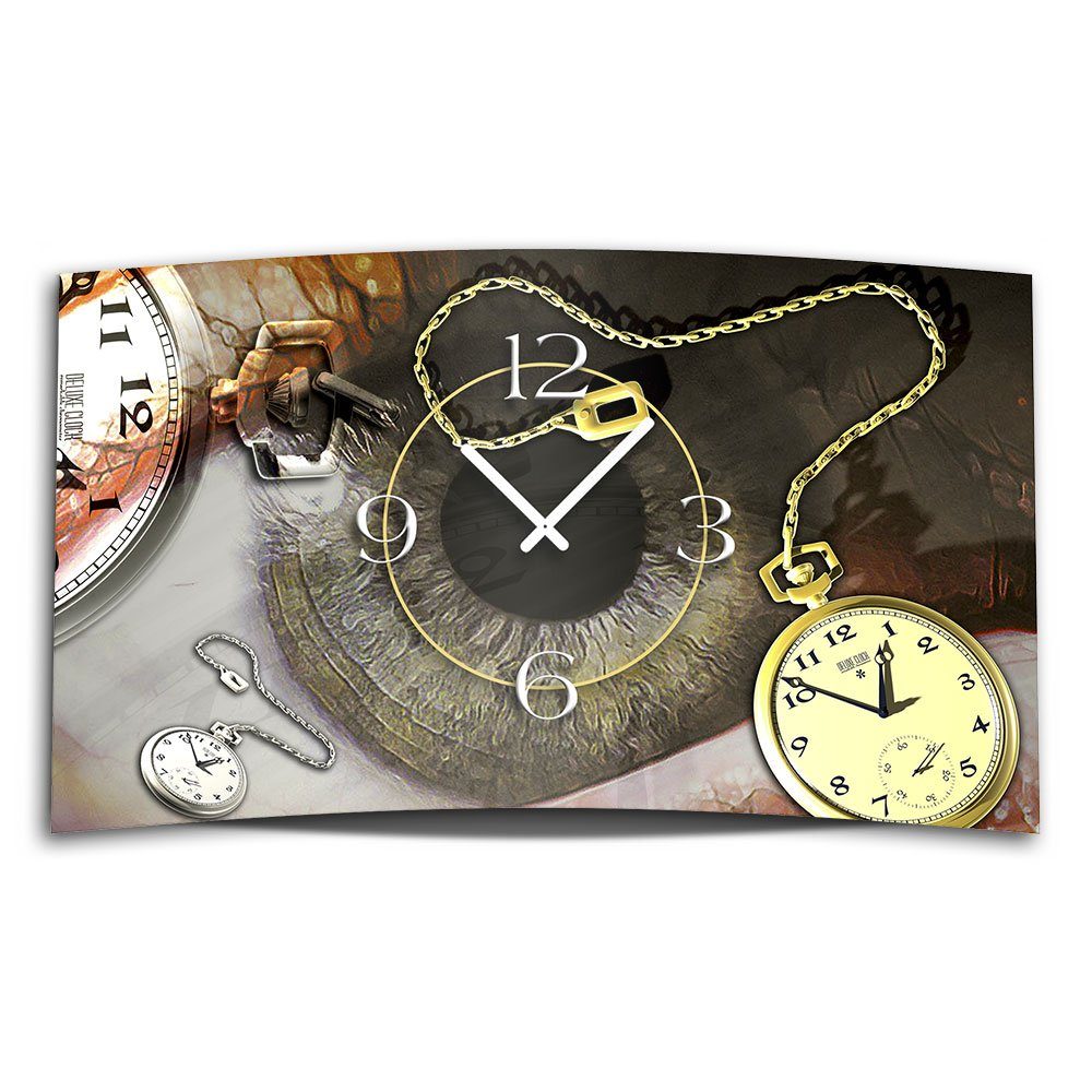 dixtime Wanduhr Digital Designer Art Taschenuhr Designer Wanduhr modernes Wanduhren (Einzigartige 3D-Optik aus 4mm Alu-Dibond)