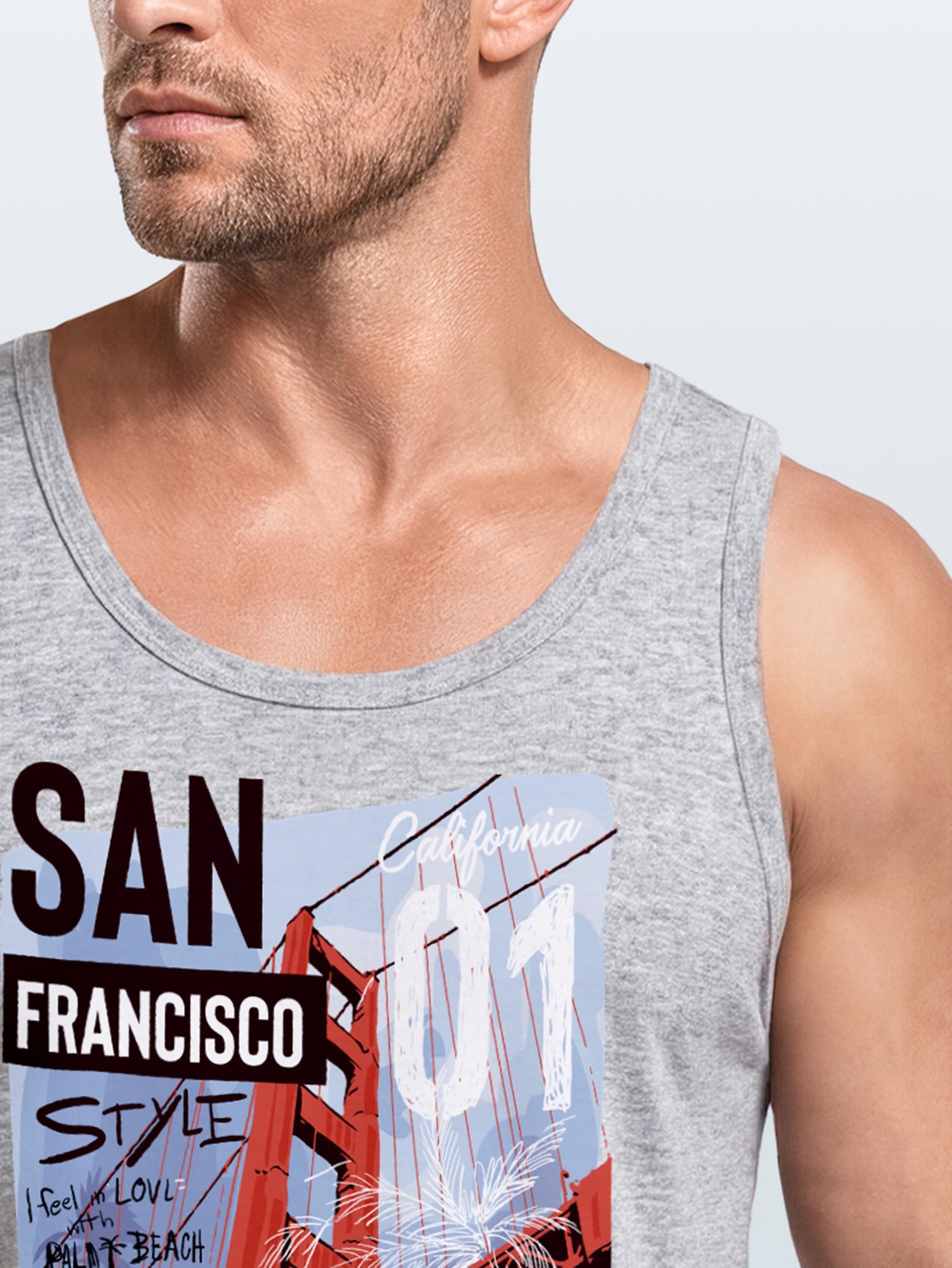 Neverless Tanktop Herren Tank-Top Foto Print San Francisco Golden Gate Bridge Sommer mit Print