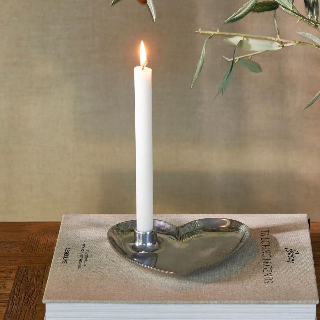 Rivièra Maison Kerzenhalter Kerzenleuchter Herz Heart Dinner Candle Plate günstig online kaufen