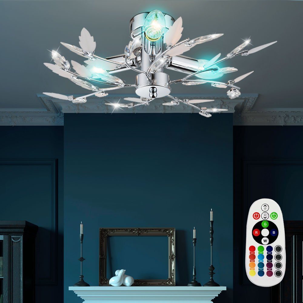 RGB 7,5 Watt LED Decken Wohnraum Leuchte Spiegel satiniert Farbwechsler dimmbar 