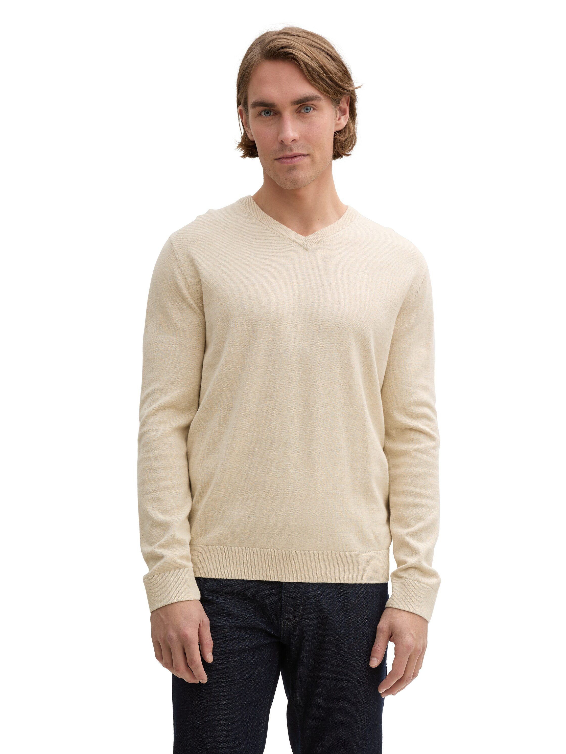 V-Ausschnitt-Pullover