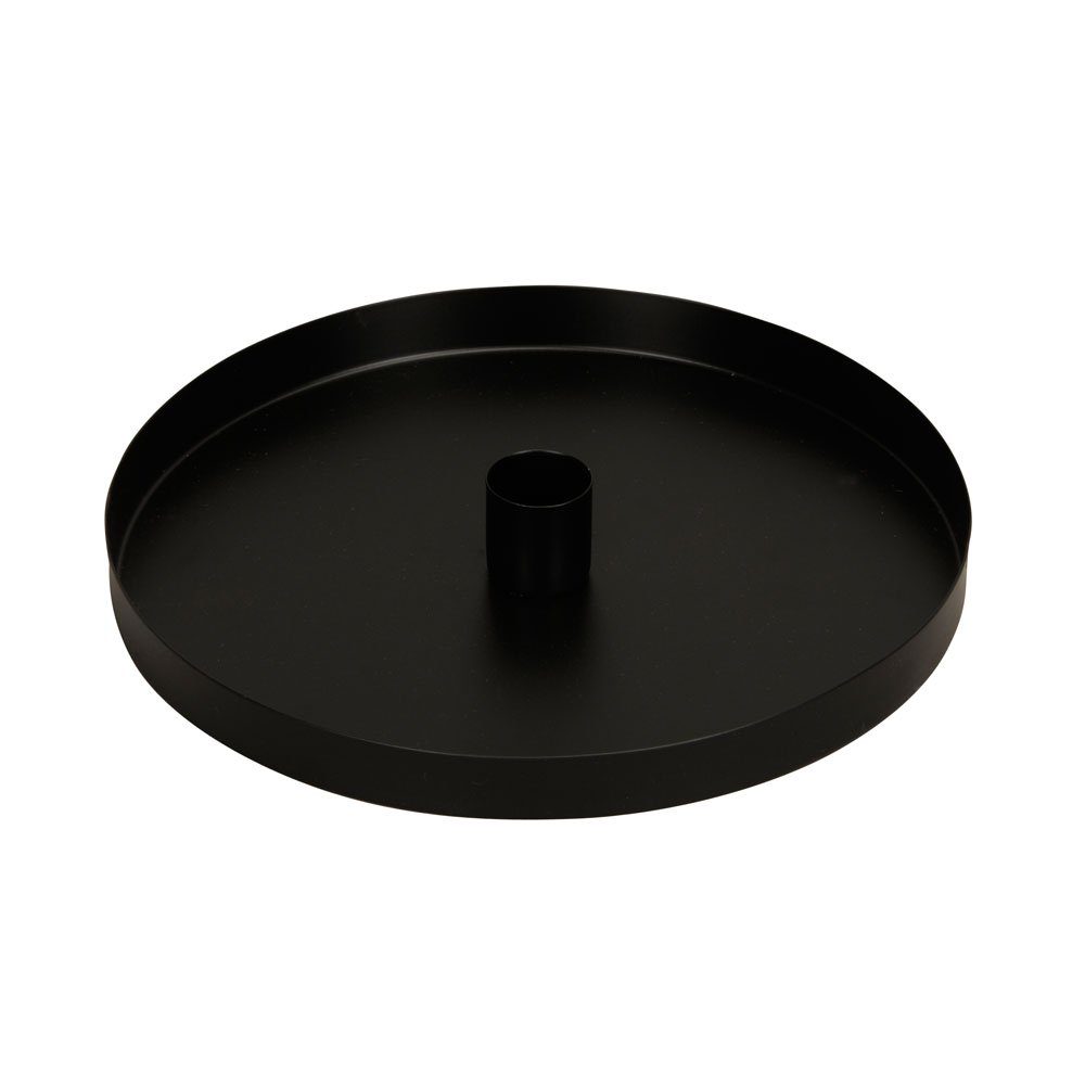 Posiwio Kerzenhalter Kerzenteller BLACK schwarz aus Metall schlichter K