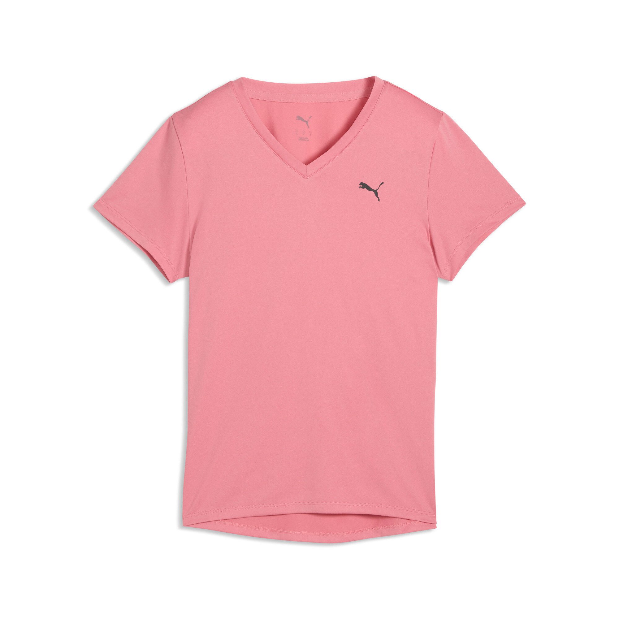 PUMA Trainingsshirt W TAD ESSENTIAL VNECK TEE Kurzarmshirt, mit V-Ausschnitt, für Sportmode