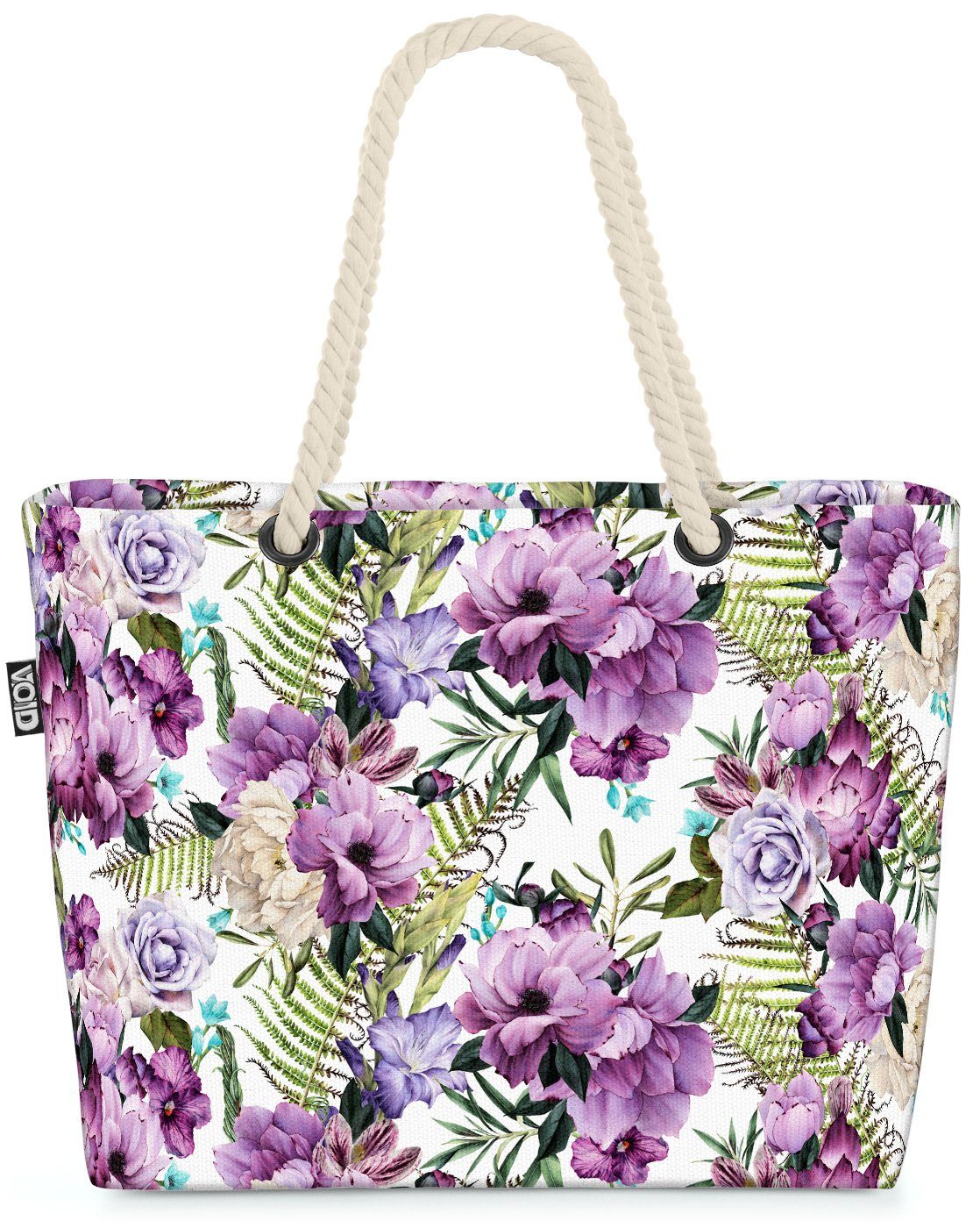 (1-tlg), geblümt Blumen-Strauss Bag Wasserfarben gemustert Beach VOID Deko Strandtasche Blumenmuster Küche