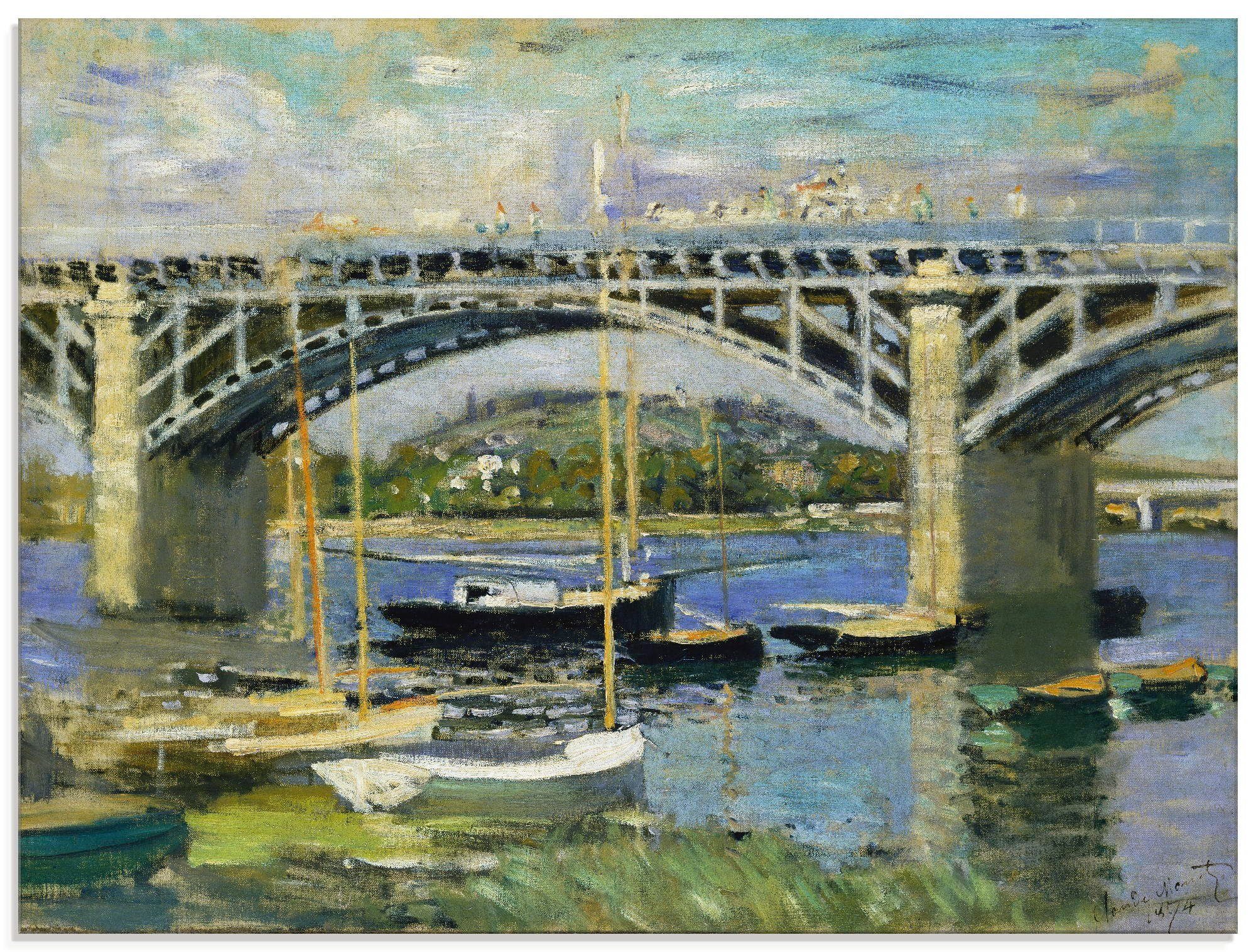 Glasbild Seinebrücke in (1 Größen Artland Brücken 1874, verschiedenen in St), Argenteuil.
