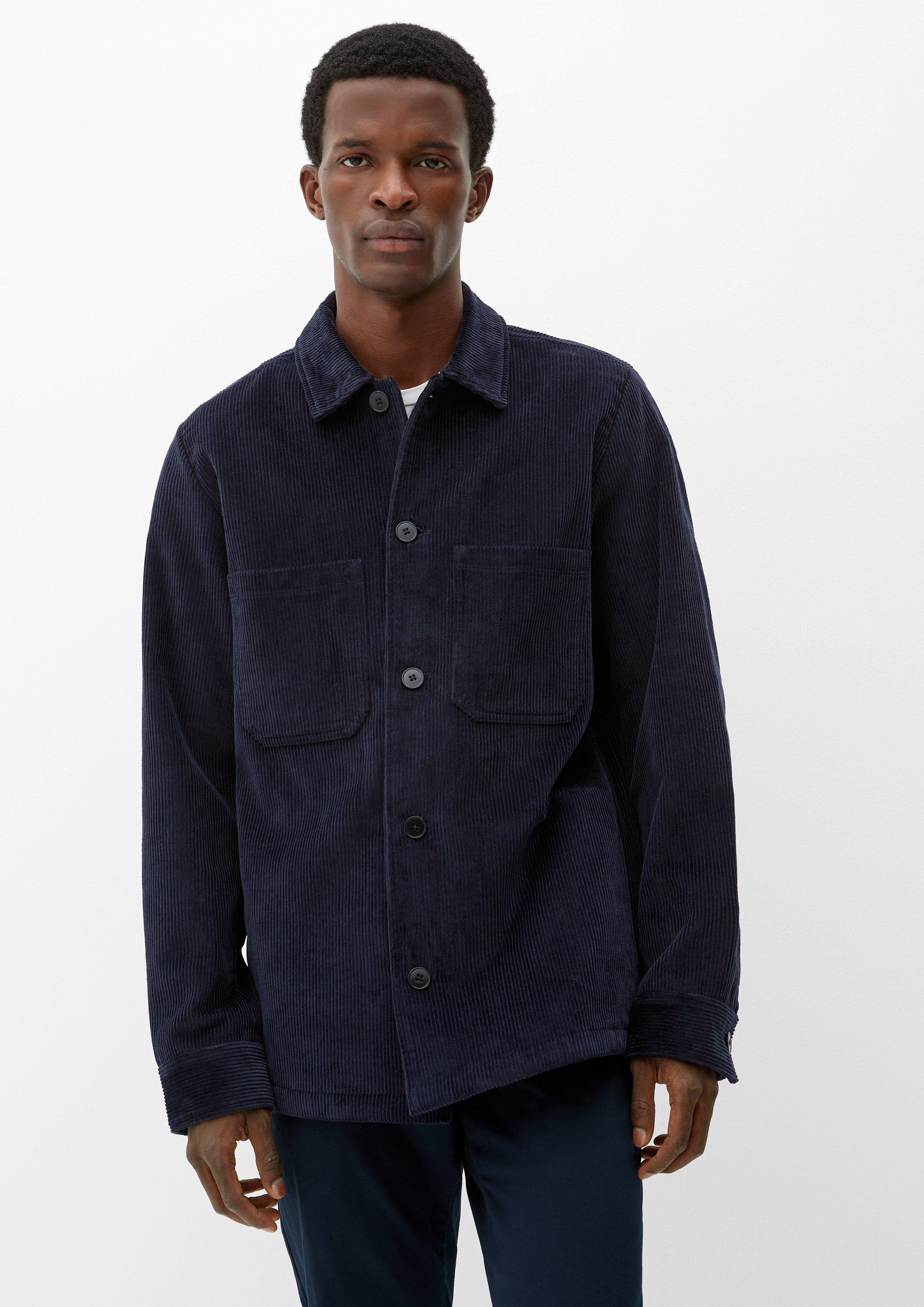 blue dark aus Cord s.Oliver Outdoorjacke Overshirt