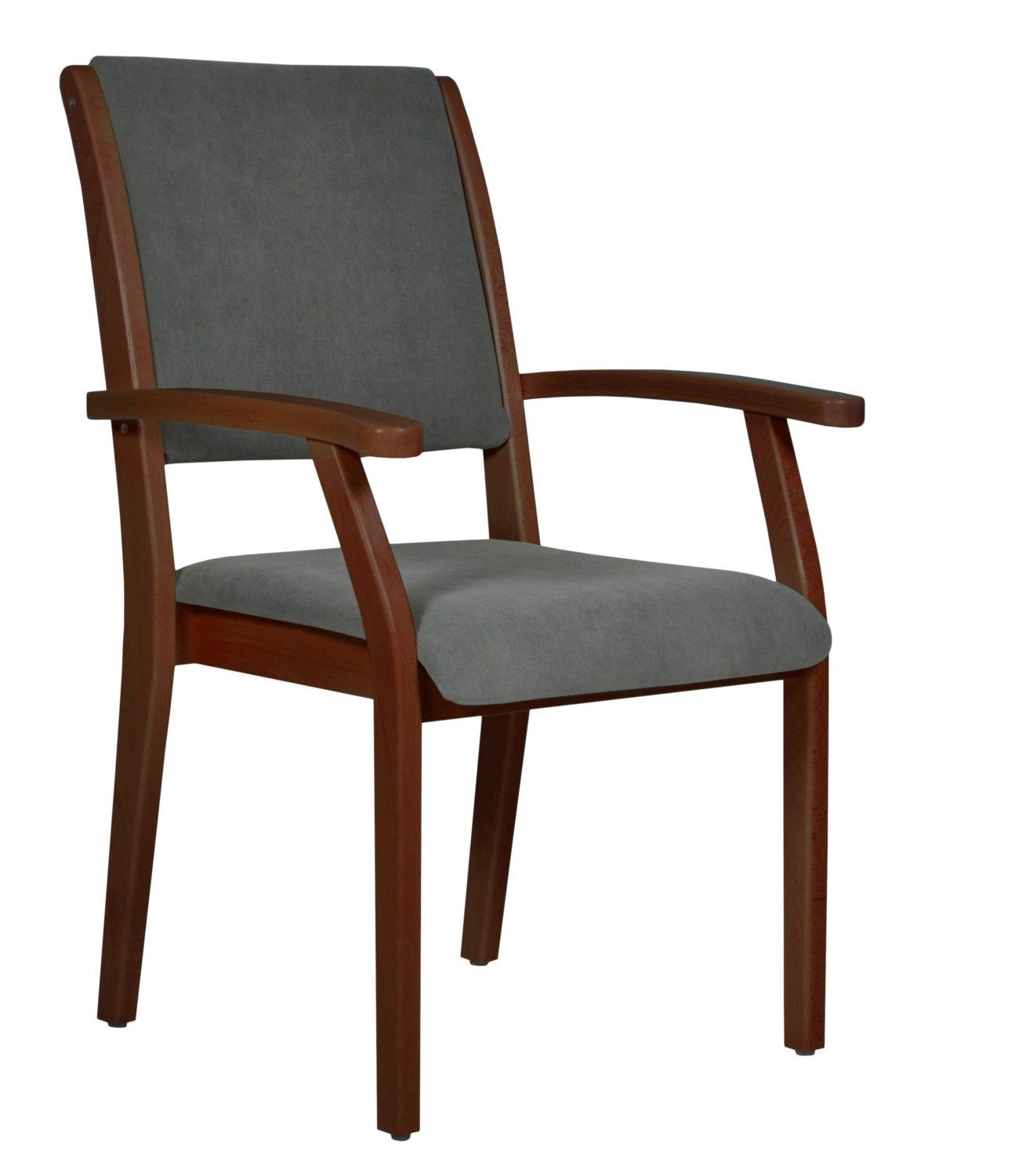 Devita Stuhl Seniorenstuhl Pflegestuhl Kerry - Verschiedene Sitzhöhen (Einzel), stapelbar, standfest, verschieden Sitzhöhe wählbar, versch. Bezüge wählbar DB36 Microfaser Taube