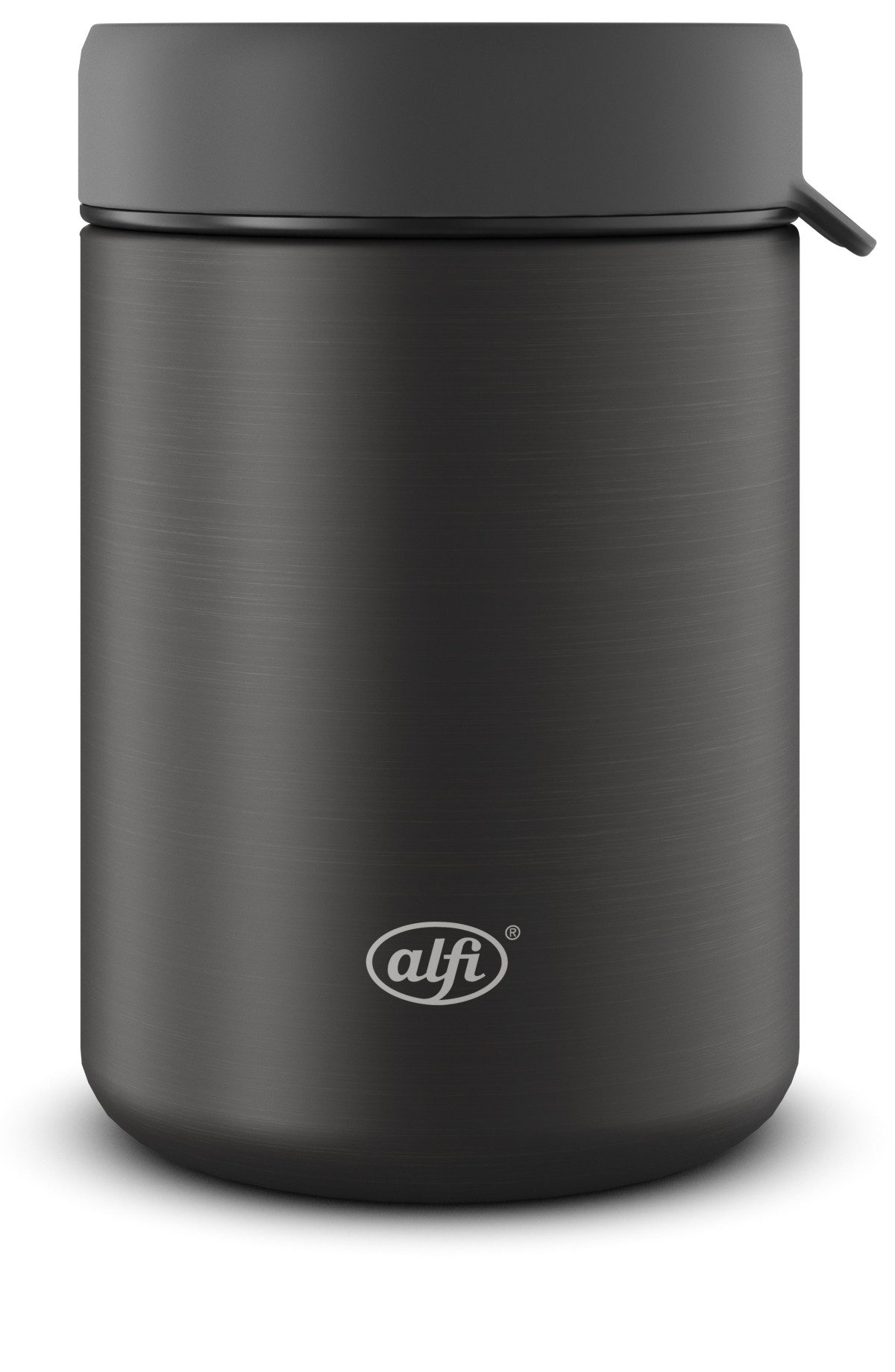 Alfi Thermobehälter ISO FOOD MUG, Thermobehälter für Essen, spülmaschinenfest, Edelstahl, Kunststoff, Silikon, (1-tlg), 0,35l, 5h heiß & 10h kalt, dicht & auslaufsicher, mit Göffel