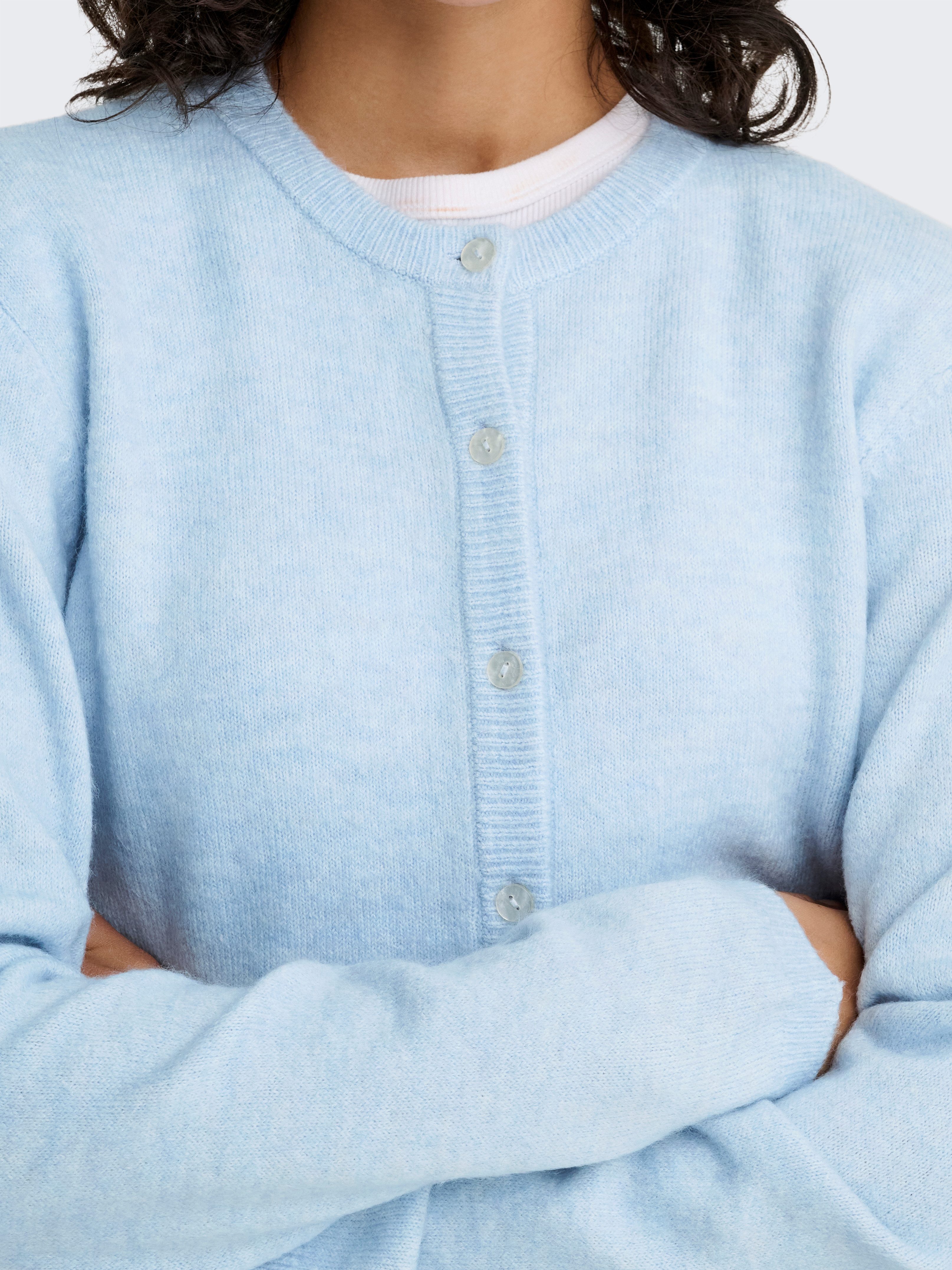 ONLY Strickjacke ONLSIMONI L/S O-NECK CARDIGAN KNT NOOS Materialmix, relaxed fit