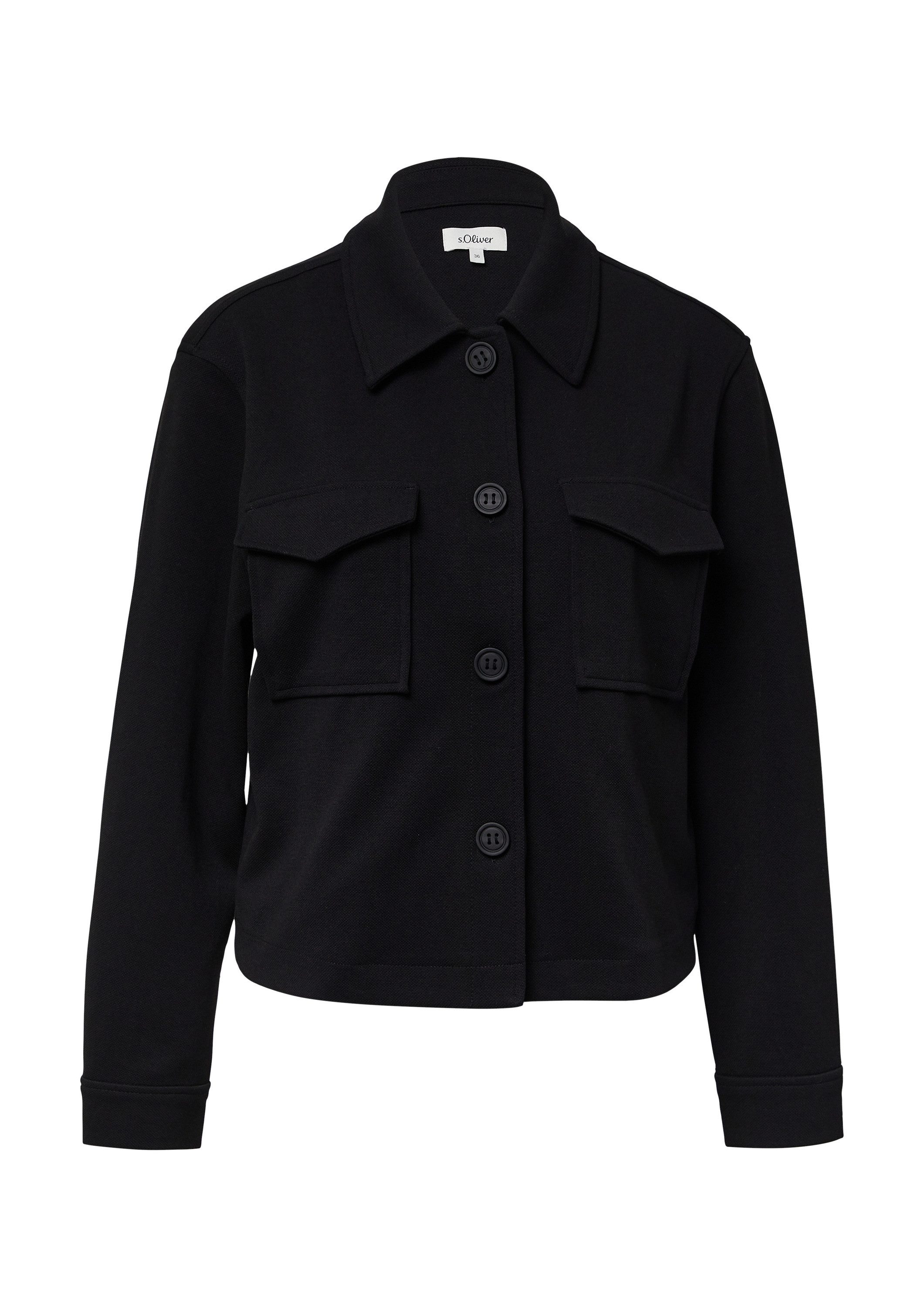 s.Oliver Funktionsjacke Indoor-Jacke Strukturierte Jacke aus Interlock