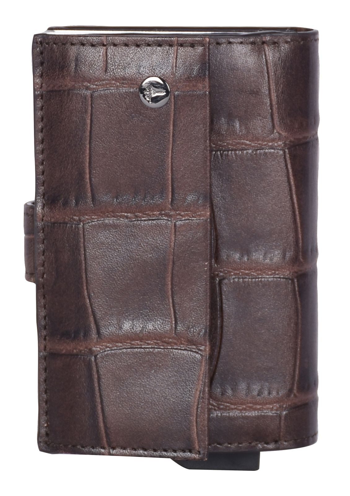 JOOP! Kartenetui C-Three E-Cage Sv8, aus echtem Rindsleder mit RFID-Blocker Schutz