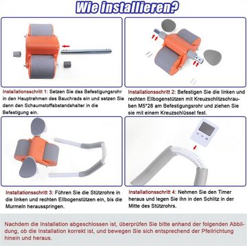 autolock Bauchtrainer Automatisches Rebound Aabdominal Wheel,Roller Domestic Bauchtrainer