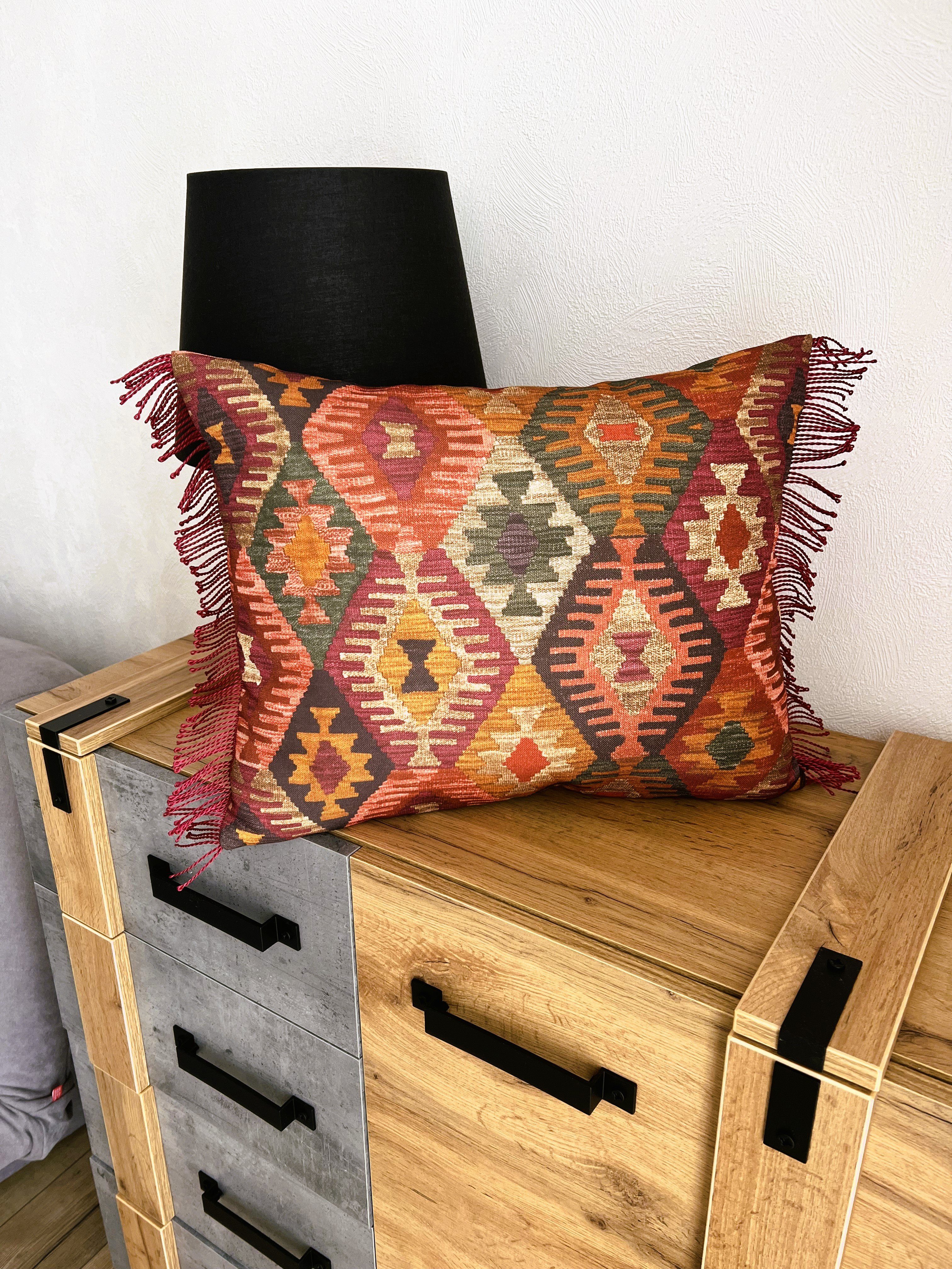 RoKo-Textilien Kissenbezug Kissenbezug »Kissenhülle mit Fransen 100% Polyes günstig online kaufen