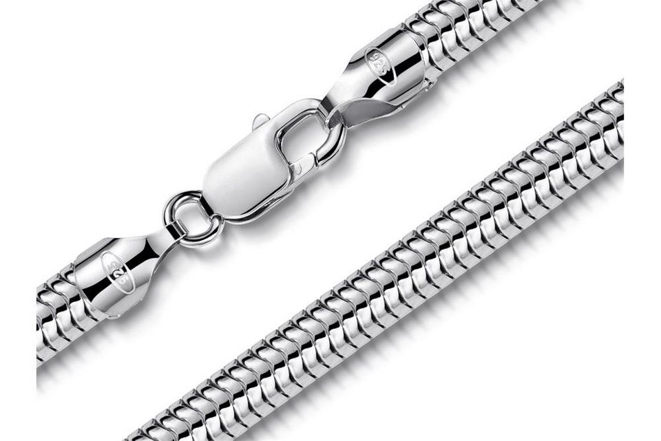 Silberkettenstore Silberkette Schlangenkette 6mm - 925 Silber, Länge  wählbar von 40-100cm
