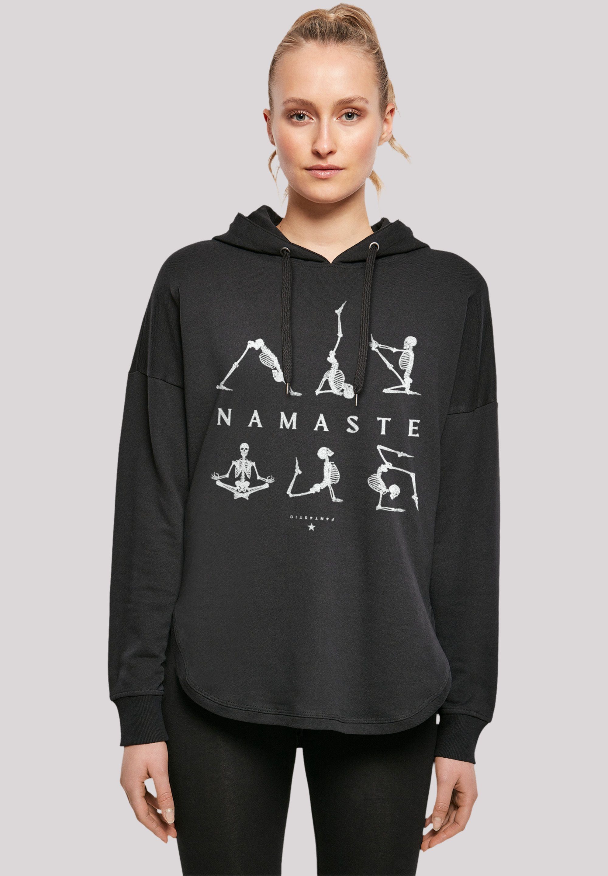 Skelett Halloween Yoga schwarz Namaste Sweatshirt F4NT4STIC Print