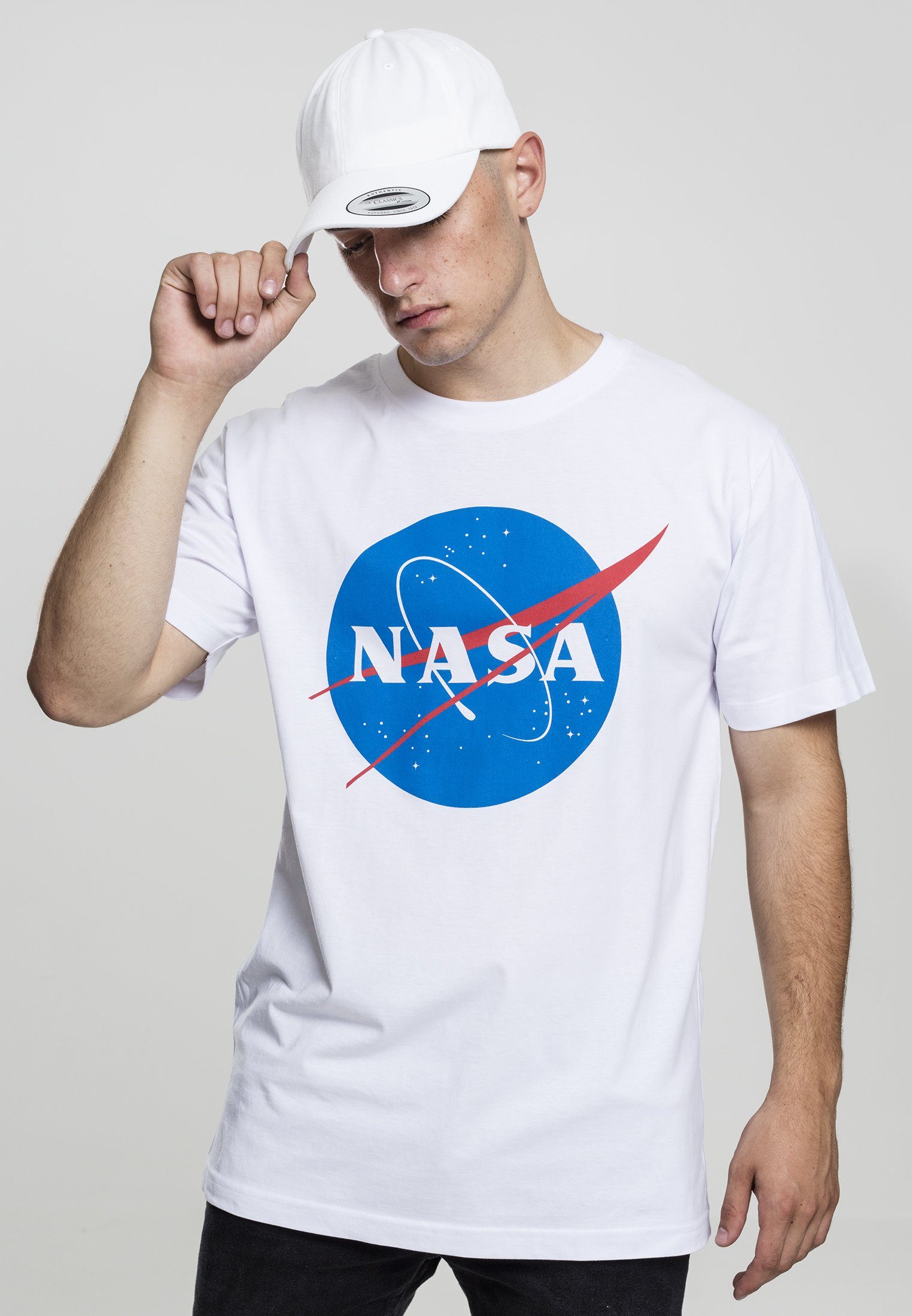 NASA Tee white T-Shirt (1-tlg) Tee MisterTee Herren Mister