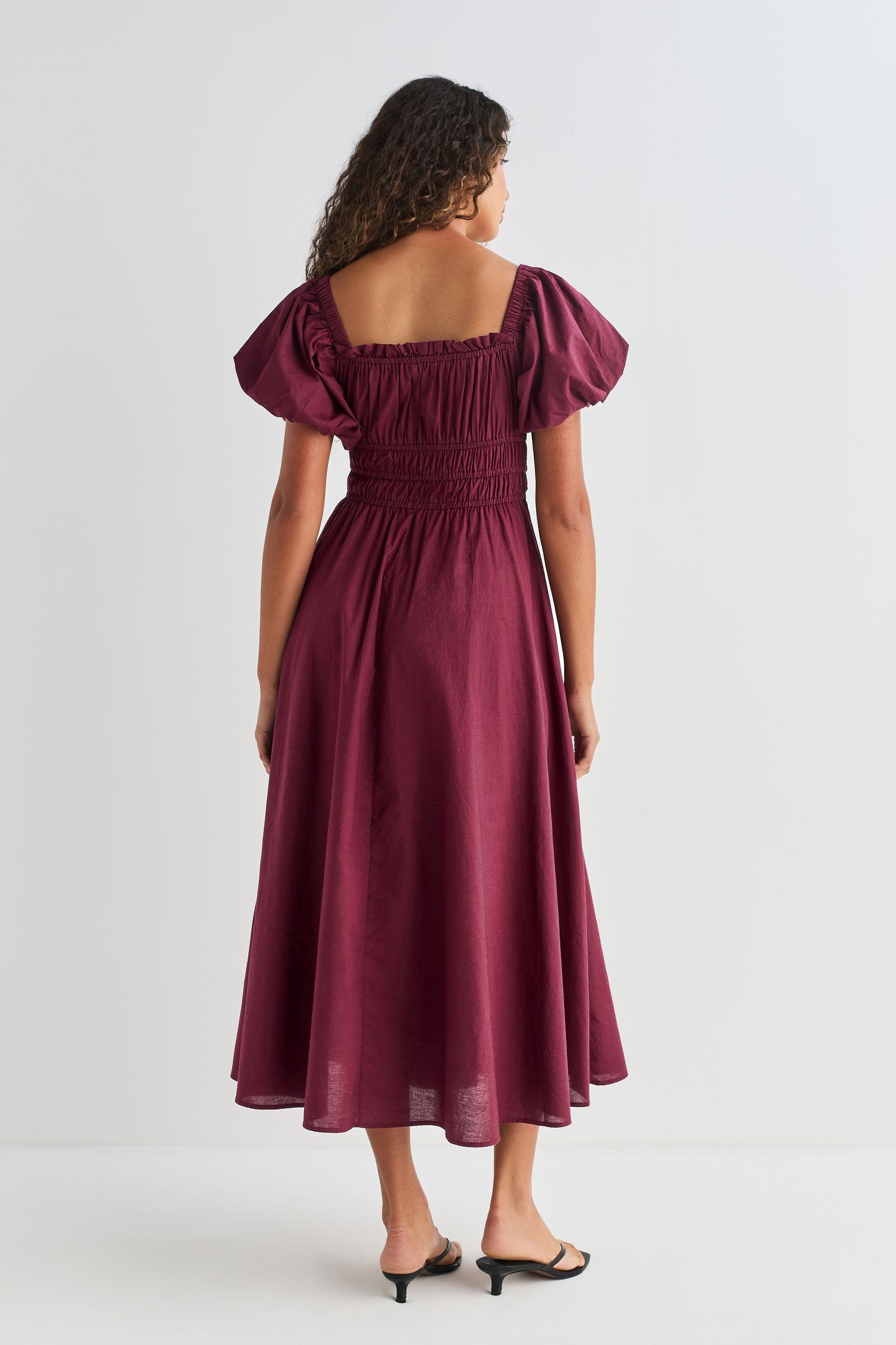 Next Midikleid Midikleid mit Puffärmeln (1-tlg) günstig online kaufen