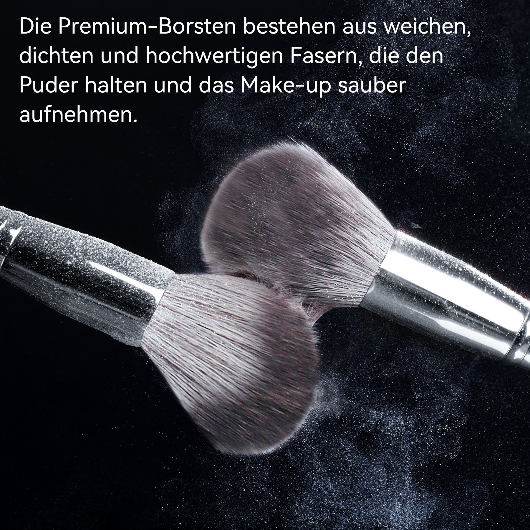 Mutig Kosmetikpinsel-Set Make Up Pinselset 14tlg. Profi Schminkpinsel Kit, Makeup Foundation Brush Lidschatten Pinselset mit PU-Ledertasche