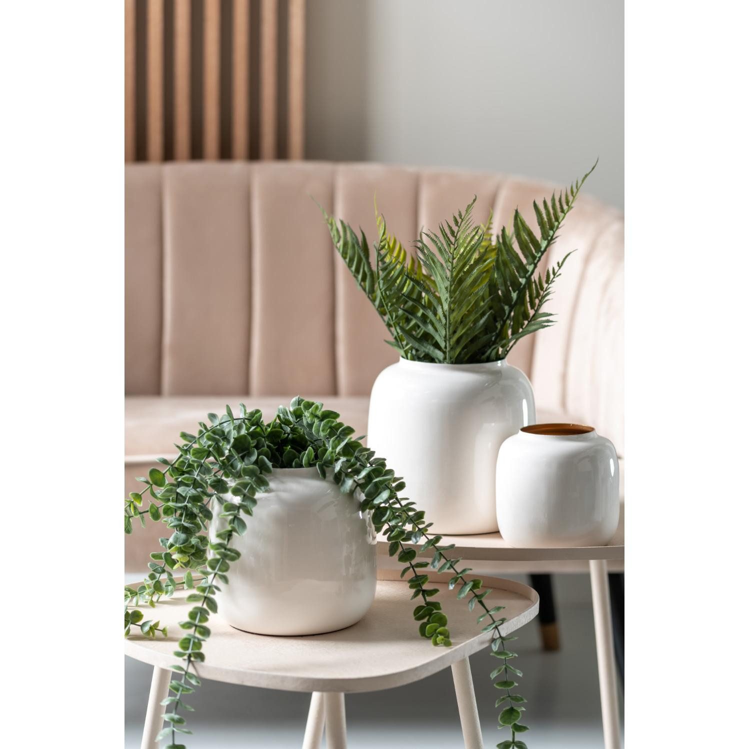 Present Time Dekovase Vase Ivy Iron Enamel White (11,5x21cm)