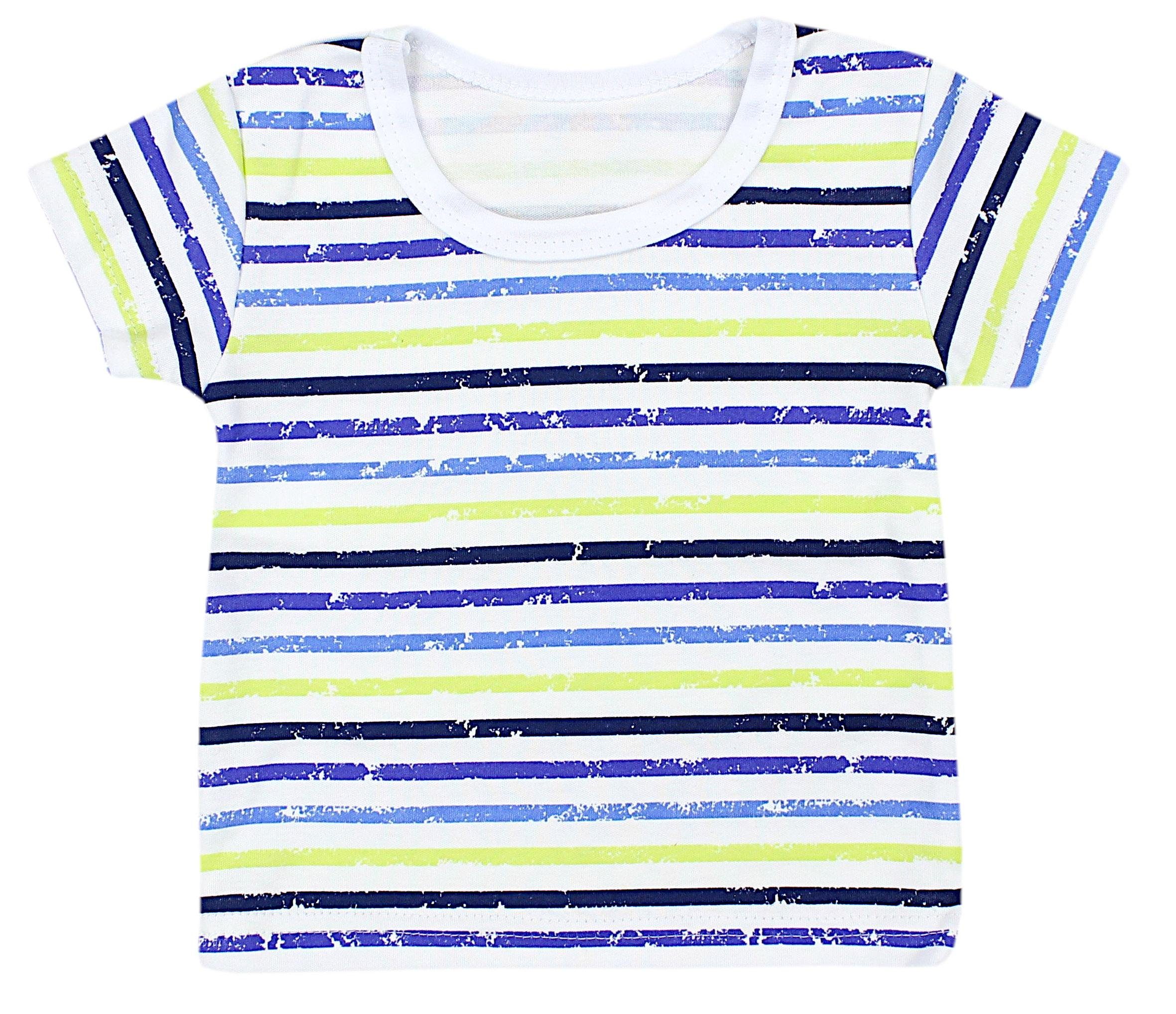 3er Sommer Kinder Pack Shirt Kurzarm T-Shirt TupTam Baby TupTam Pack Streifen Blau/Dunkelblau/Grün Grün Jungen T-Shirt (3-tlg) 3er