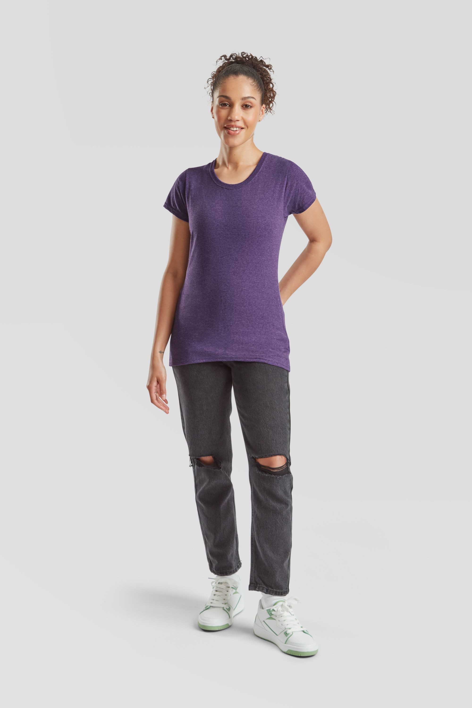 Fruit of the Loom Rundhalsshirt Fruit of the Loom Valueweight T Lady-Fit