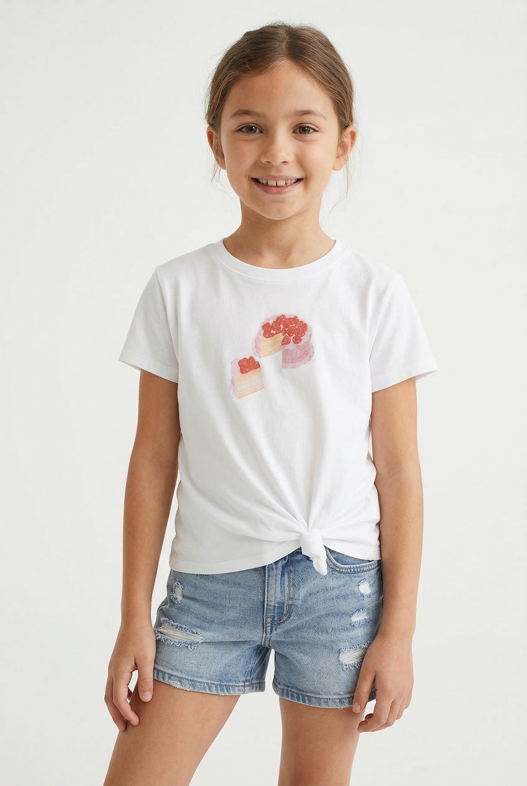 Abercrombie Kids T-Shirt AFG CAKE SIDE KNOT TEE mit Knoten-Detail und Print