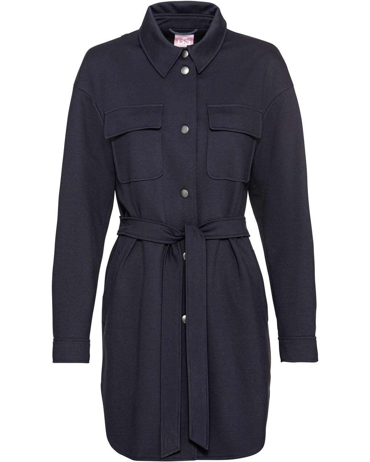 Hemdjacke Lange Hemdjacke mit Gürtel