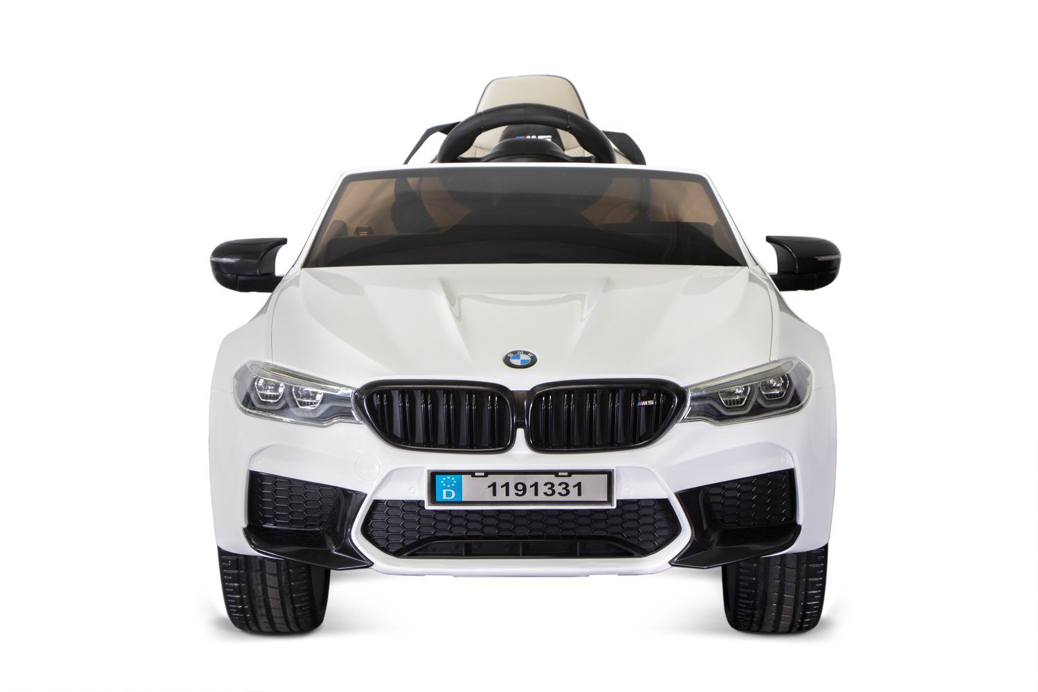 Kinderauto Elektro-Kinderauto Smarty Kidcars M5 Weiss BMW Elektro