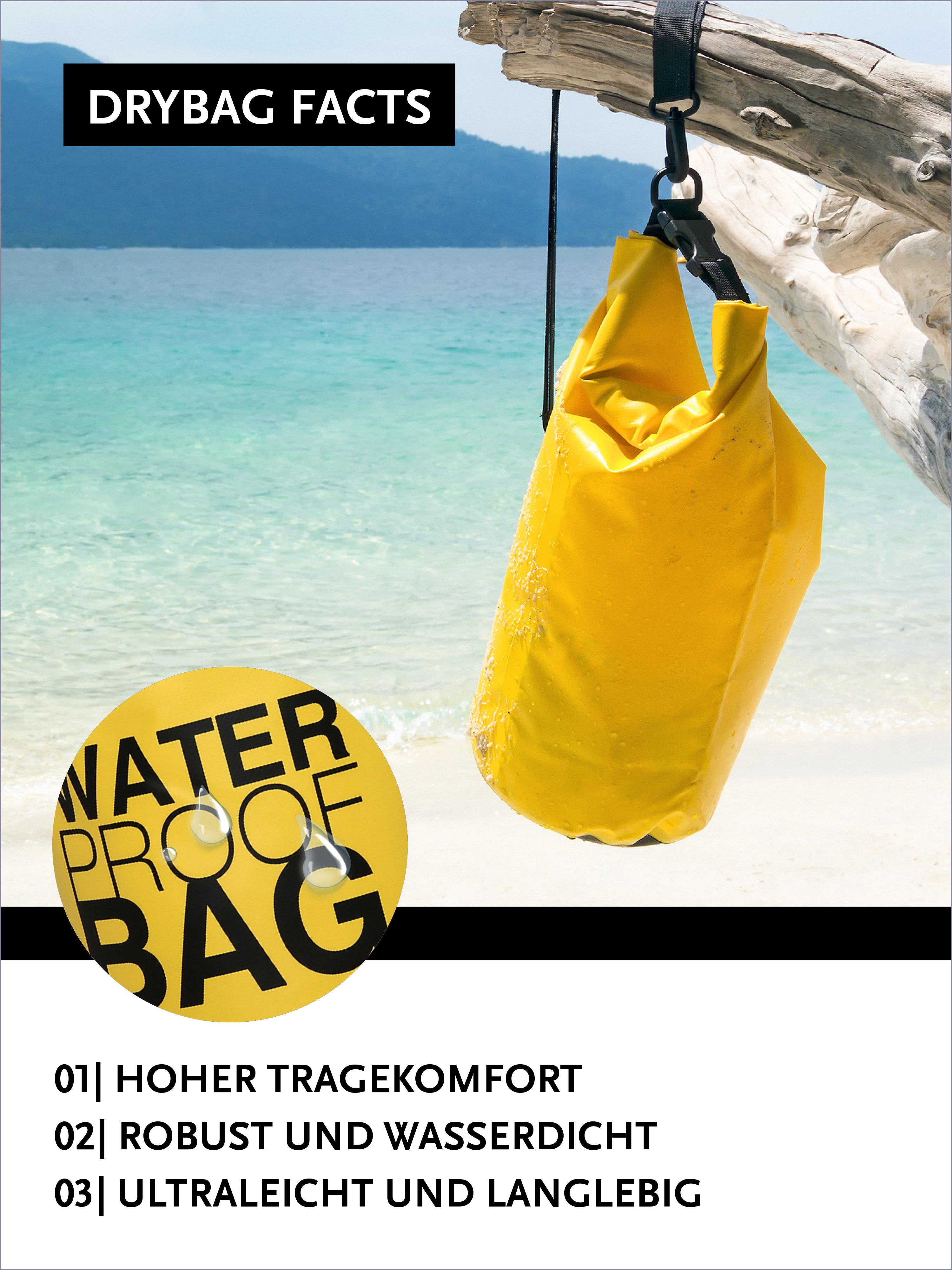 DonDon Drybag Beutel Trockentasche Trockenbeutel (1-tlg), wasserdichter outdoor Drybag