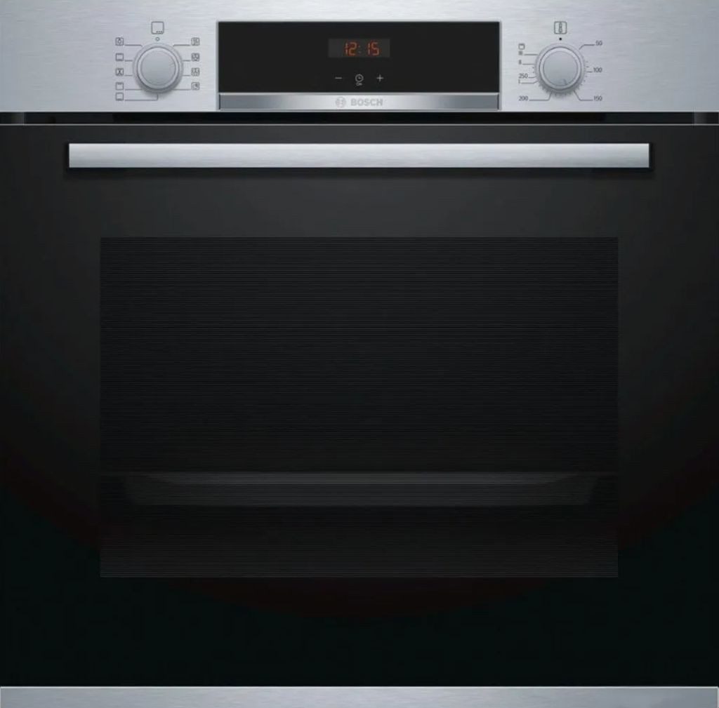 BOSCH Backofen 60 cm 1-fach Teleskopauszug 3D Heißluft Plus HBA534ES0, mit 1-fach Teilauszug