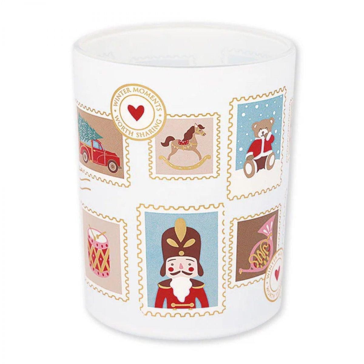 Greengate Windlicht Teelichthalter Xmas Letter White (12,5x10cm)