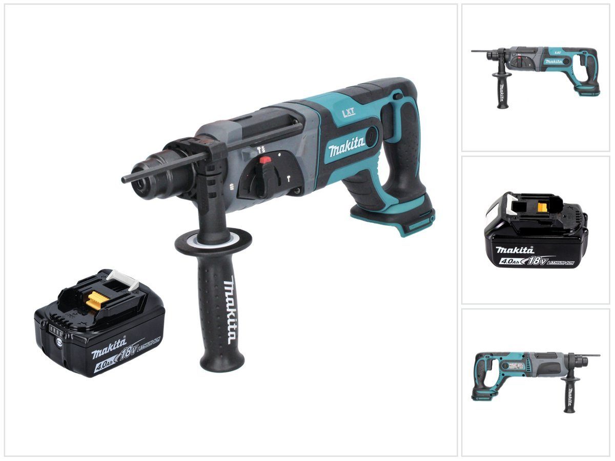 Makita Schlagbohrmaschine DHR 241 M1 Akku Bohrhammer 18 V 2,0 J SDS plus +  1x Akku 4,0 Ah - ohn