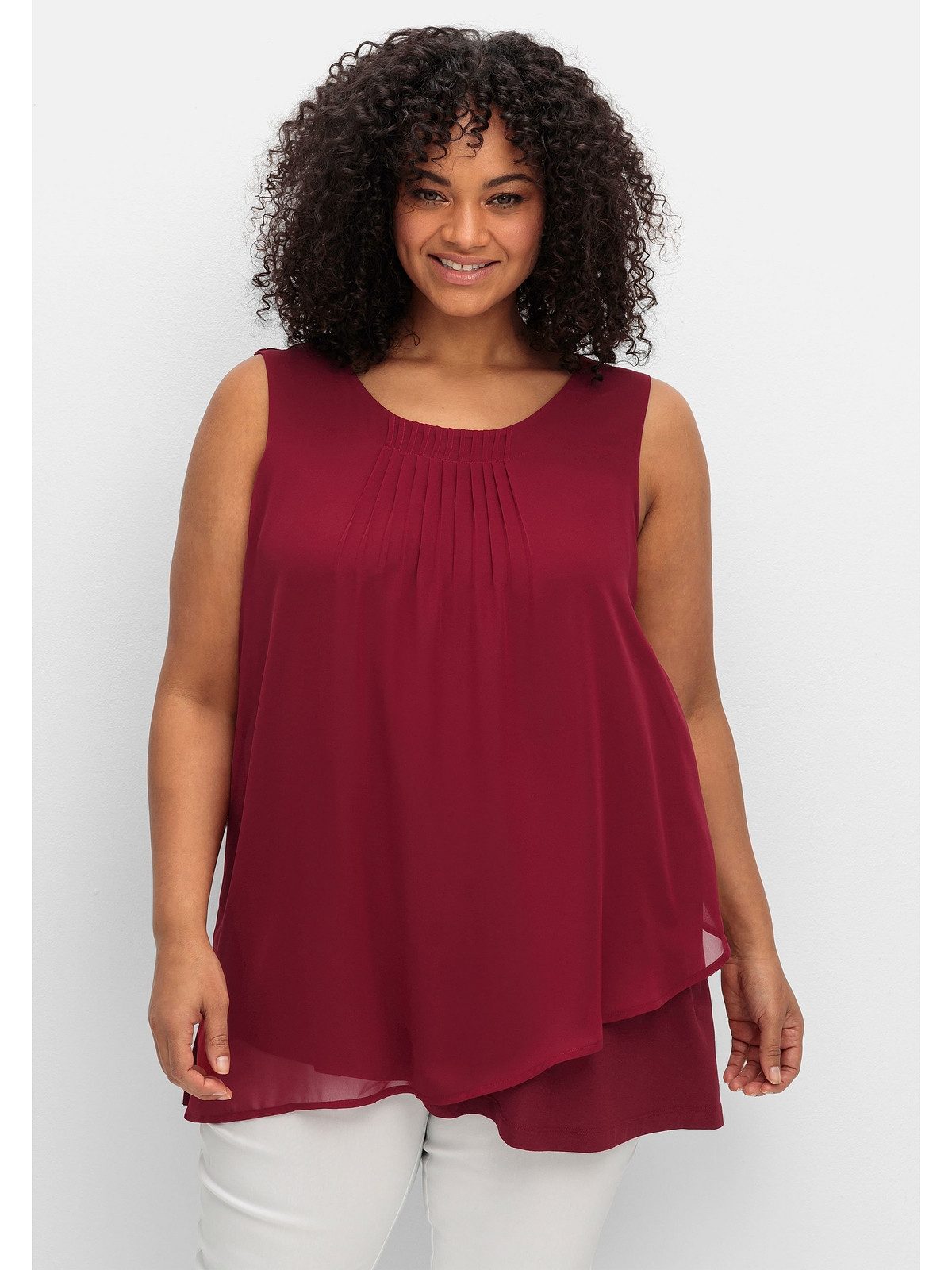 Sheego Longtop Große Größen mit Chiffon günstig online kaufen
