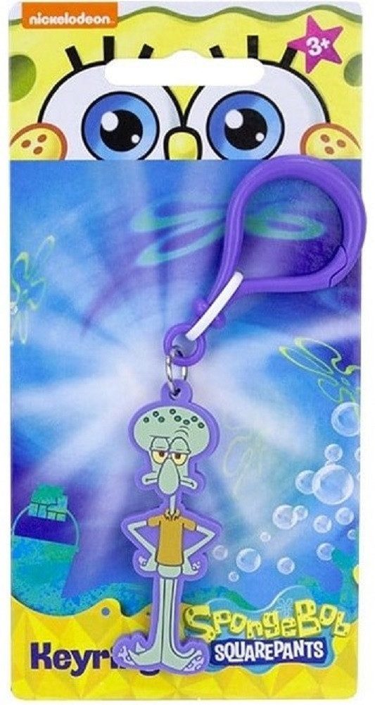 Nickelodeon Schlüsselanhänger Thaddäus Schlüsselanhänger 2D PVC 6cm – SpongeBob Cartoon Anhänger (Set, 1-tlg), Thaddäus Schlüsselanhänger – witziges Accessoire für jeden Rucksack