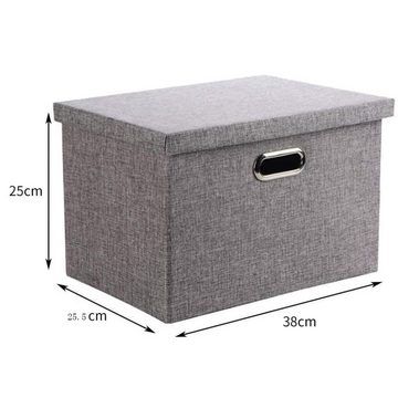 Lubgitsr Aufbewahrungsbox Aufbewahrungsbox mit Deckel Groß, Stoff,Waschbare, Kisten Aufbewahrung (1 St)