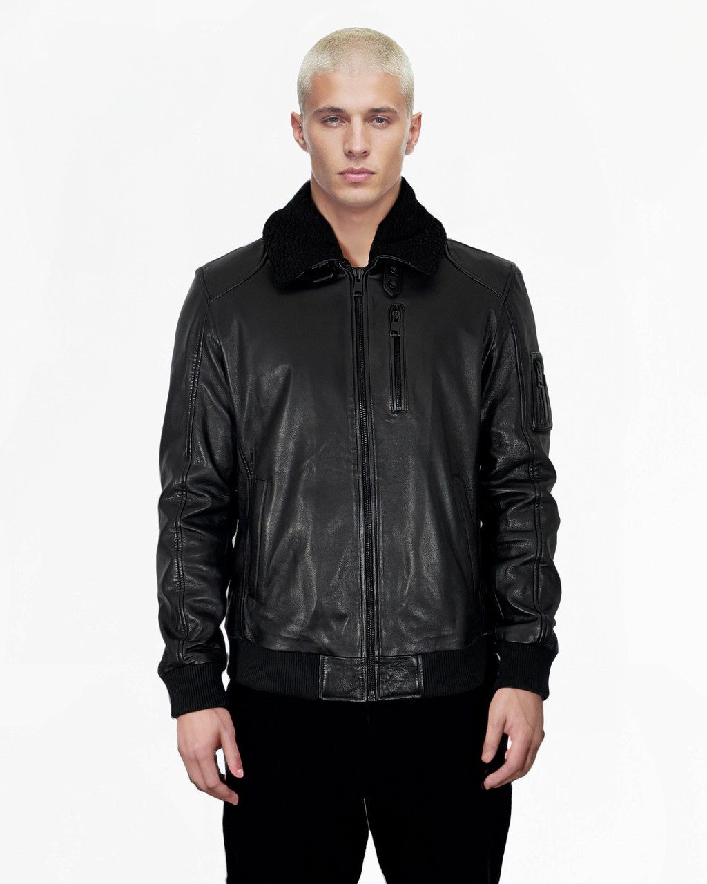 trueprodigy Lederjacke Blaze Pilotenjacke Fliegerjacke