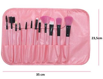 Retoo Kosmetikpinsel-Set Make up Pinsel Set 12 Stück Schminkpinsel Kosmetik Make-up Brush Set, DER SATZ PROFESSIONELLER PINSEL ZUM MAKE-UP 12 STÜCKE + ETUI