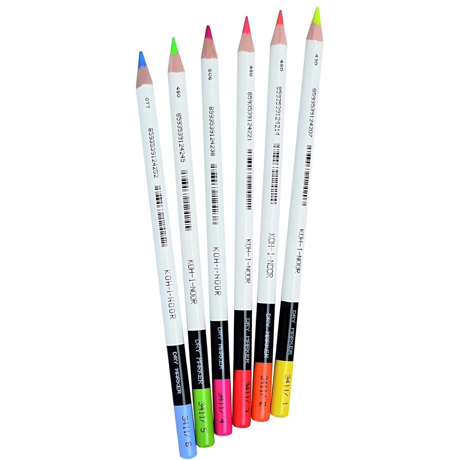 KOH-I-NOOR Marker KOH Textmarker Trockenstifte farblich sortiert im 6er Set