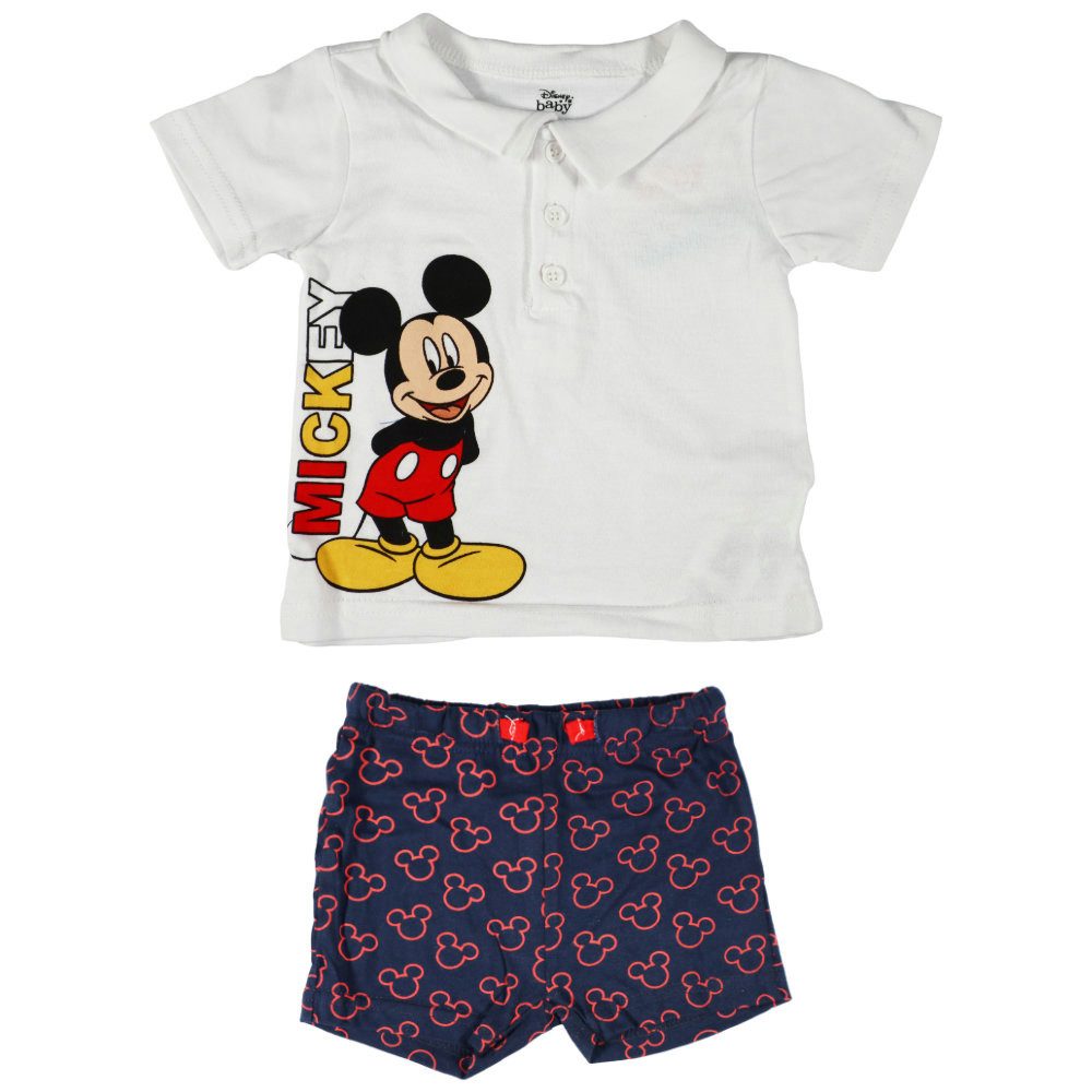 Print-Shirt Disney Mickey Maus Baby 2tlg.Set Kleinkind T-Shirt plus Shorts