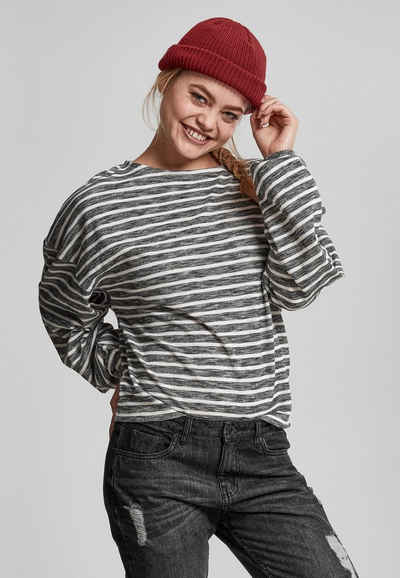URBAN CLASSICS Sweater Urban Classics Damen Ladies Oversize Stripe Pullover (1-tlg)