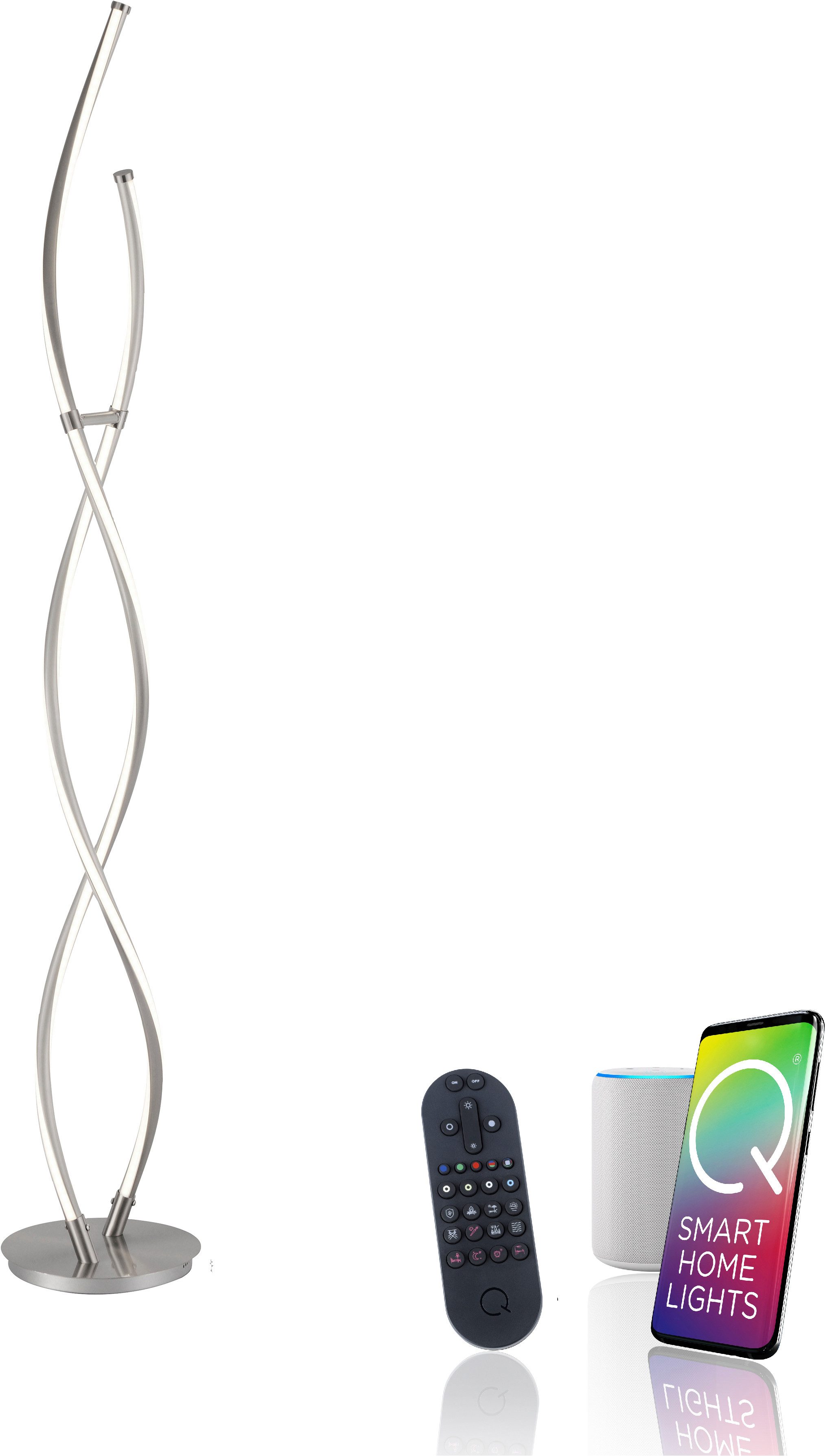 Neuhaus Q SMART HOME LIGHTS LED Stehlampe Q-MALINA, Smart Home, LED fest integriert, warmweiß - kaltweiß