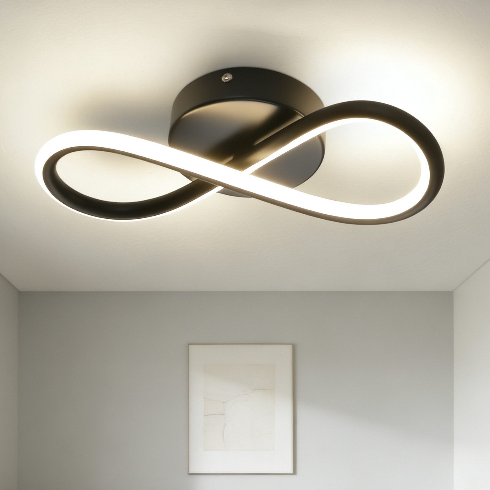 ZMH LED Deckenleuchte Wohnzimmer 3 Blatten verflochten 25/34/40CM Modern fü günstig online kaufen