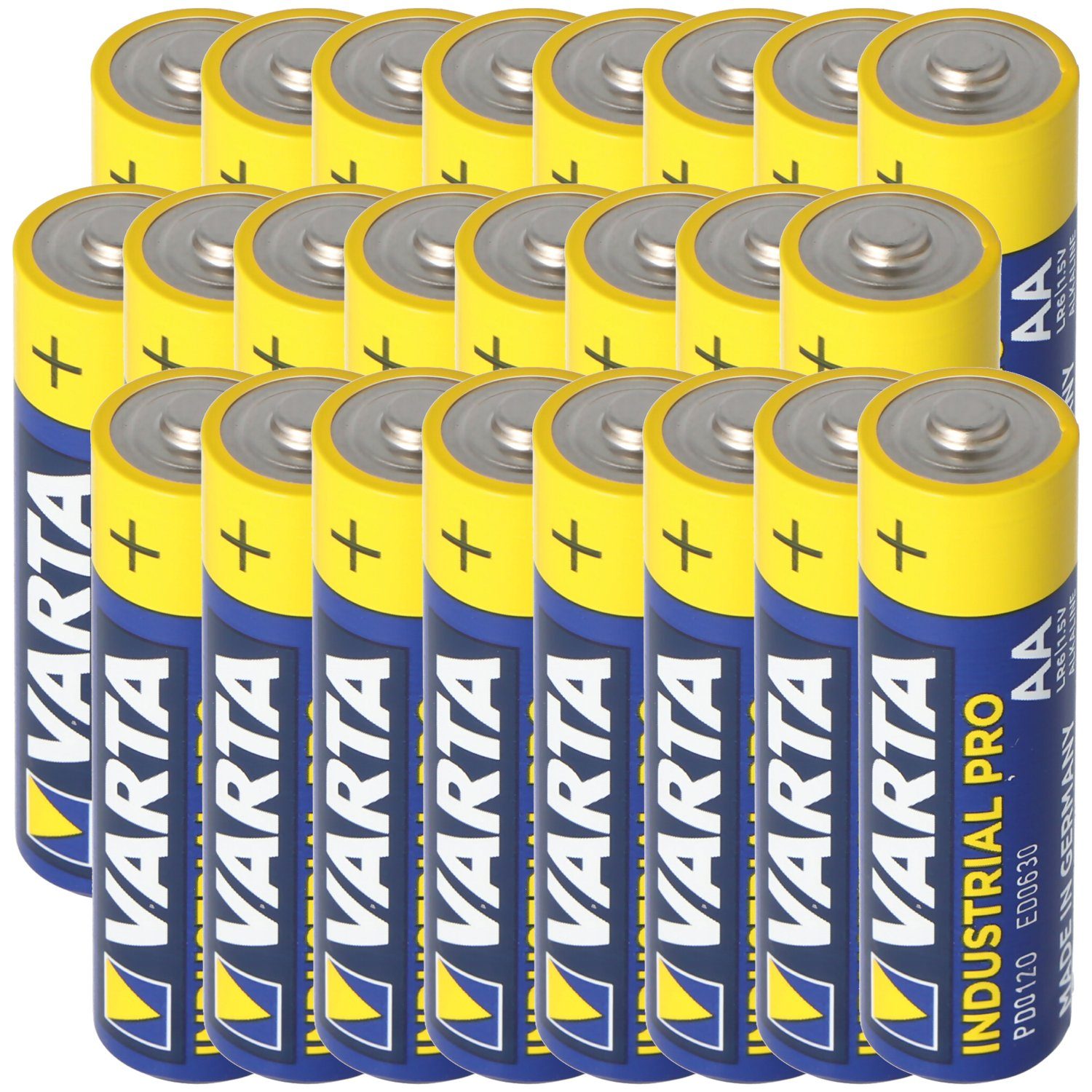 VARTA 24 Stück Varta AA Mignon LR6 Batterie inklusive kostenloser Aufbewahr Batterie, (1,5 V)
