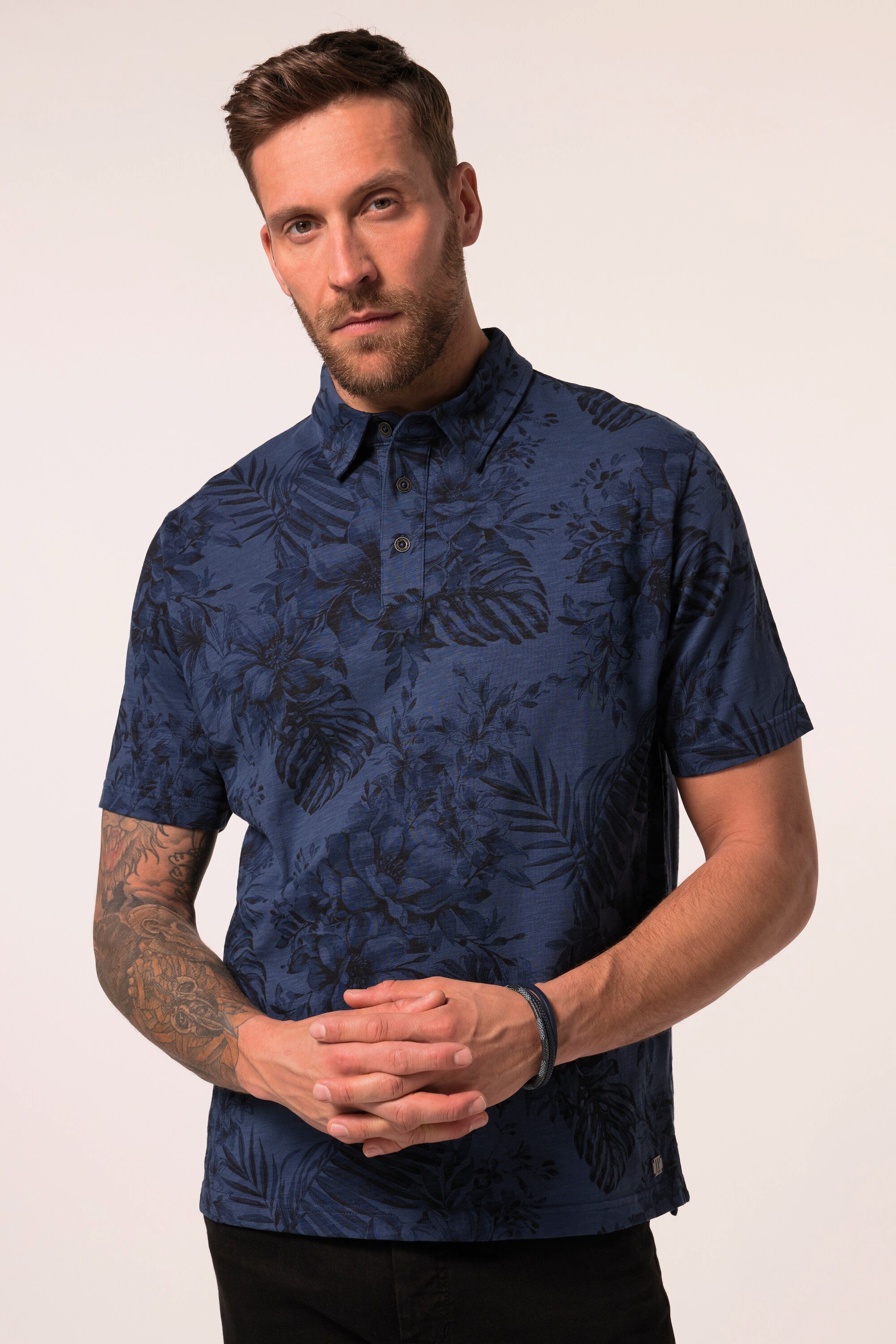 JP1880 Poloshirt JP1880 Poloshirt Halbarm Alloverprint bis 8 XL günstig online kaufen