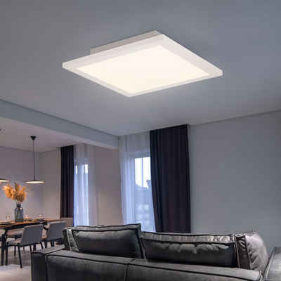 Globo LED Deckenleuchte, LED-Leuchtmittel fest verbaut, Warmweiß, LED Auf- Einbau Panel Decken Leuchte Büro Arbeits Zimmer