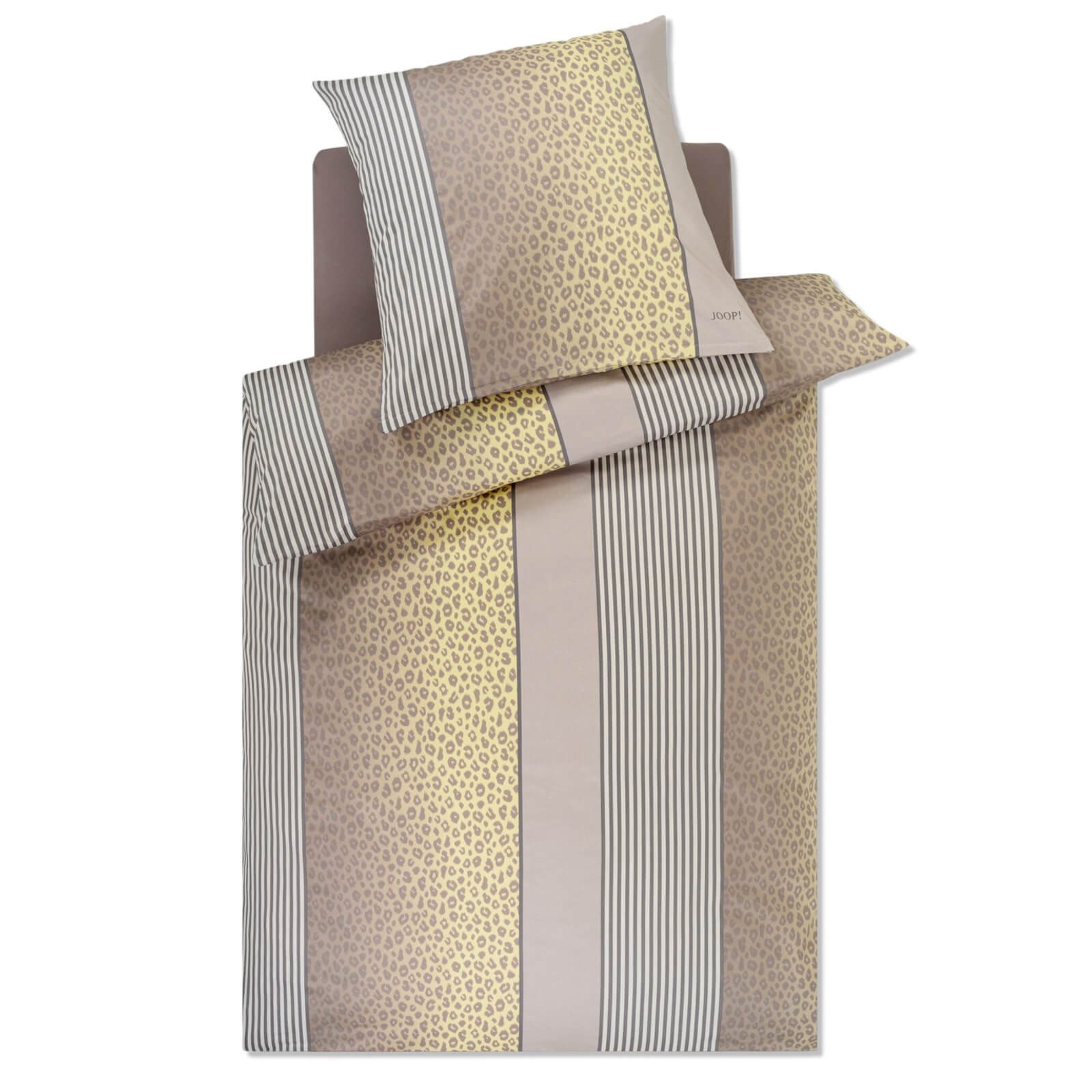 JOOP! Постельное белье Leo 4112 03 Vanilla, Mako-Satin, 2 teilig, Tierfellmuster, Gestreift