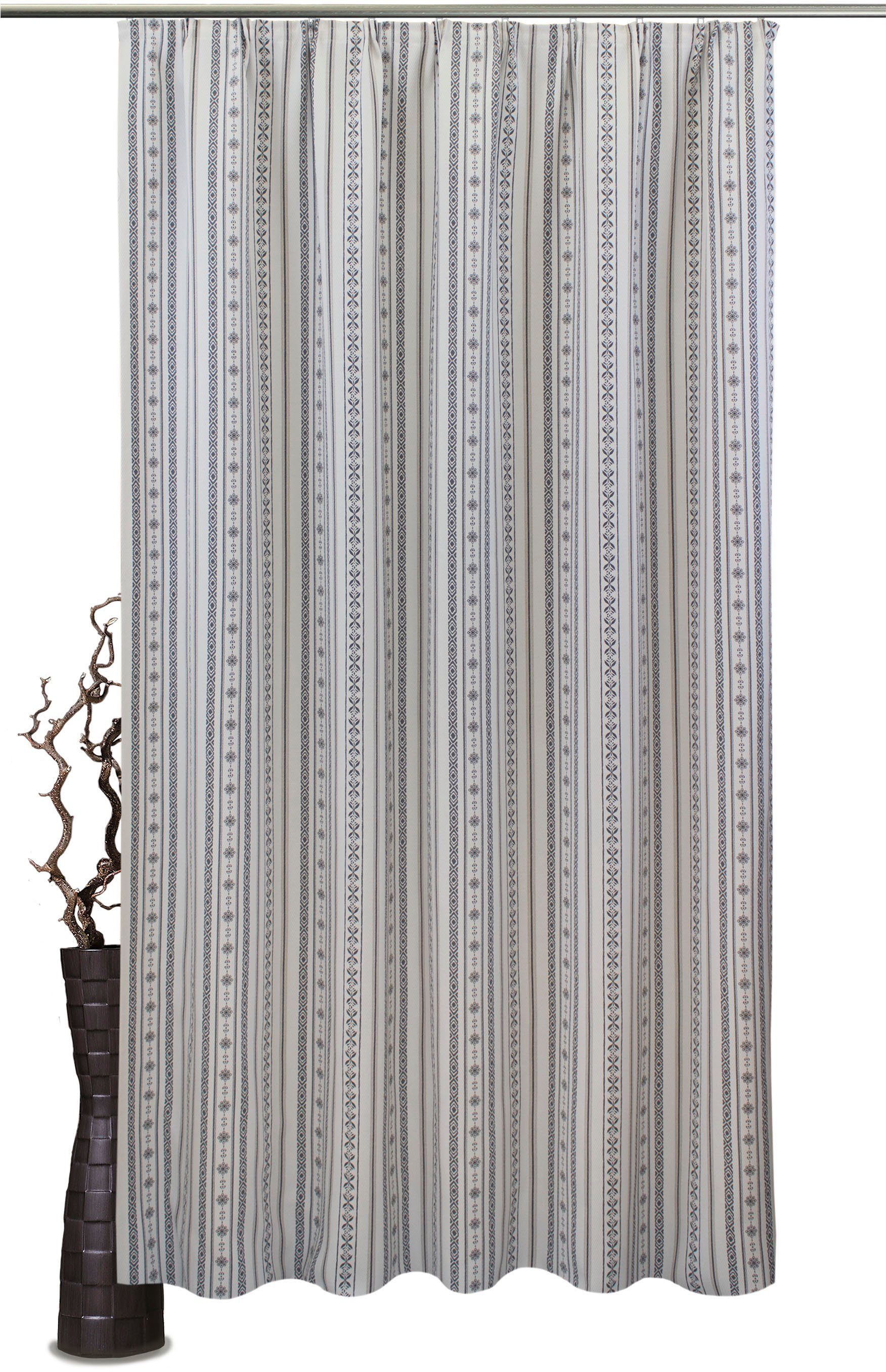 Vorhang Devin, VHG, Kräuselband (1 St), blickdicht grau | Fertiggardinen