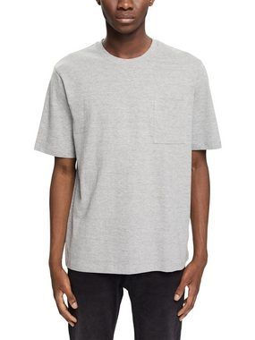 edc by Esprit T-Shirt T-Shirt aus meliertem Jersey, LENZING™ ECOVERO™ (1-tlg)