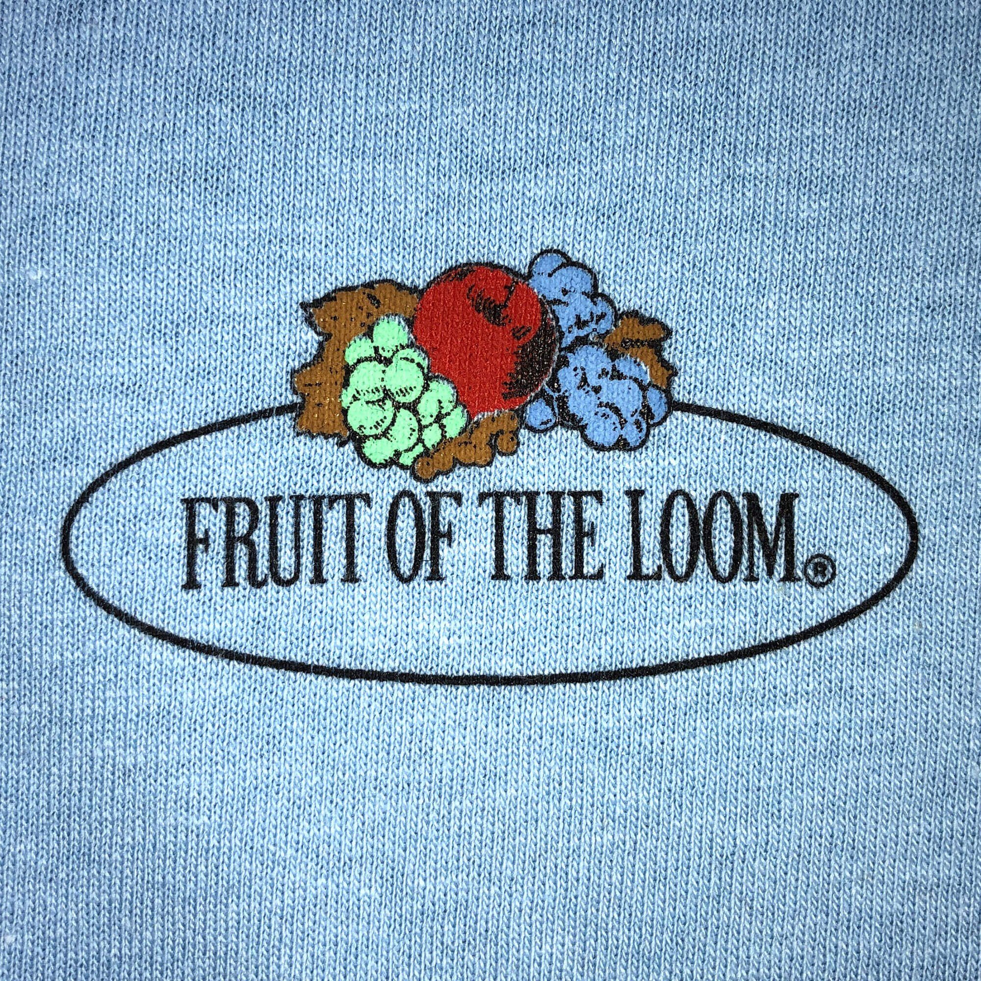 of Vintage-Logo Rundhalsshirt the YT) mit (Pastellblau Fruit Valueweight Loom Blau T